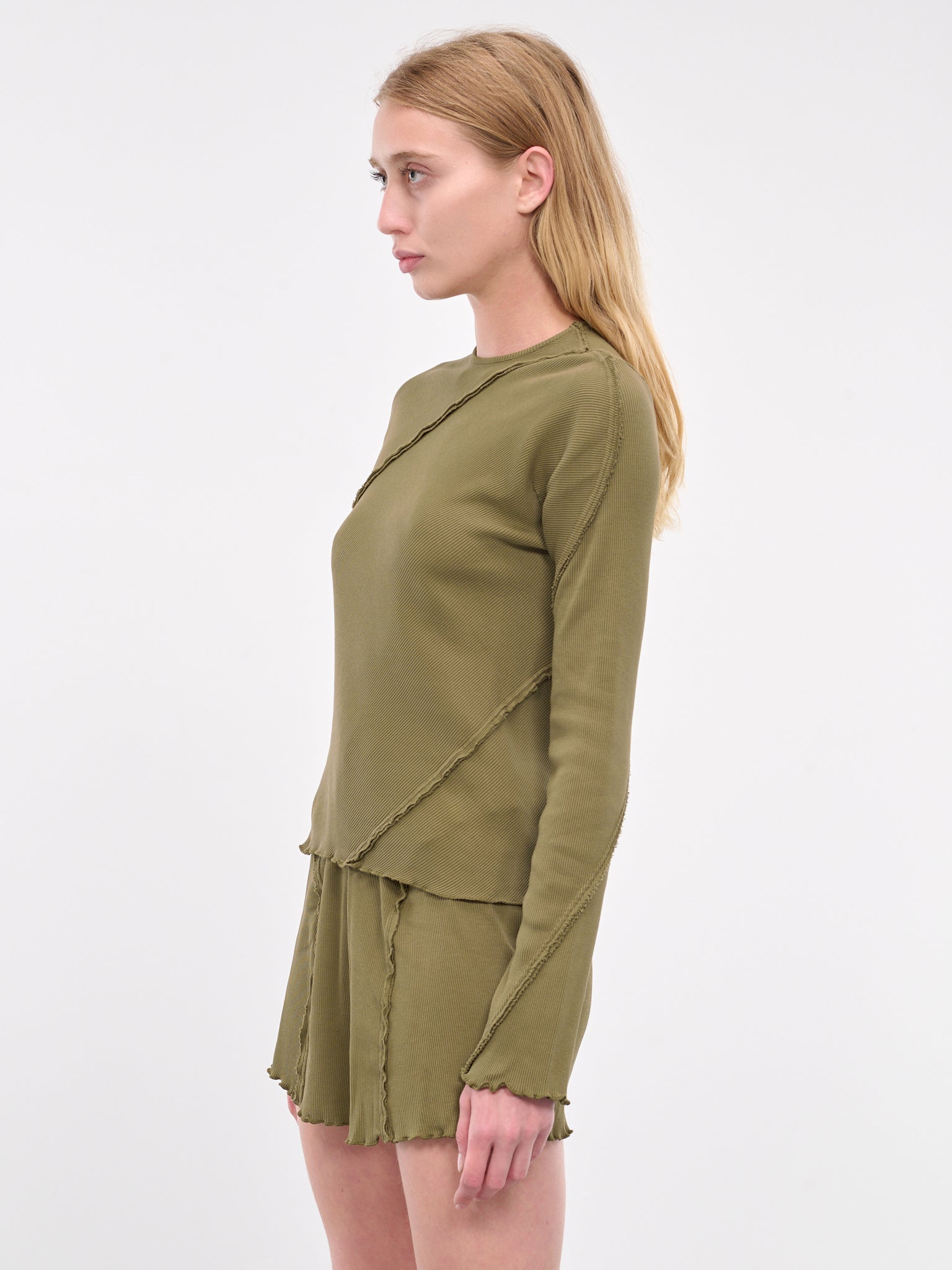 Bias Long Sleeve Top (ST50-A-OLIVE)