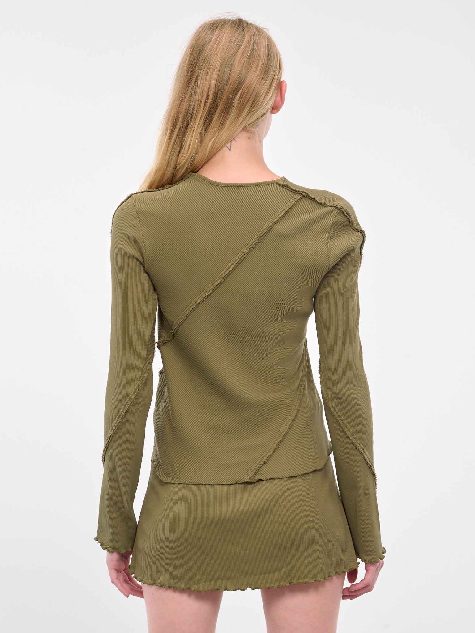 Bias Long Sleeve Top (ST50-A-OLIVE)