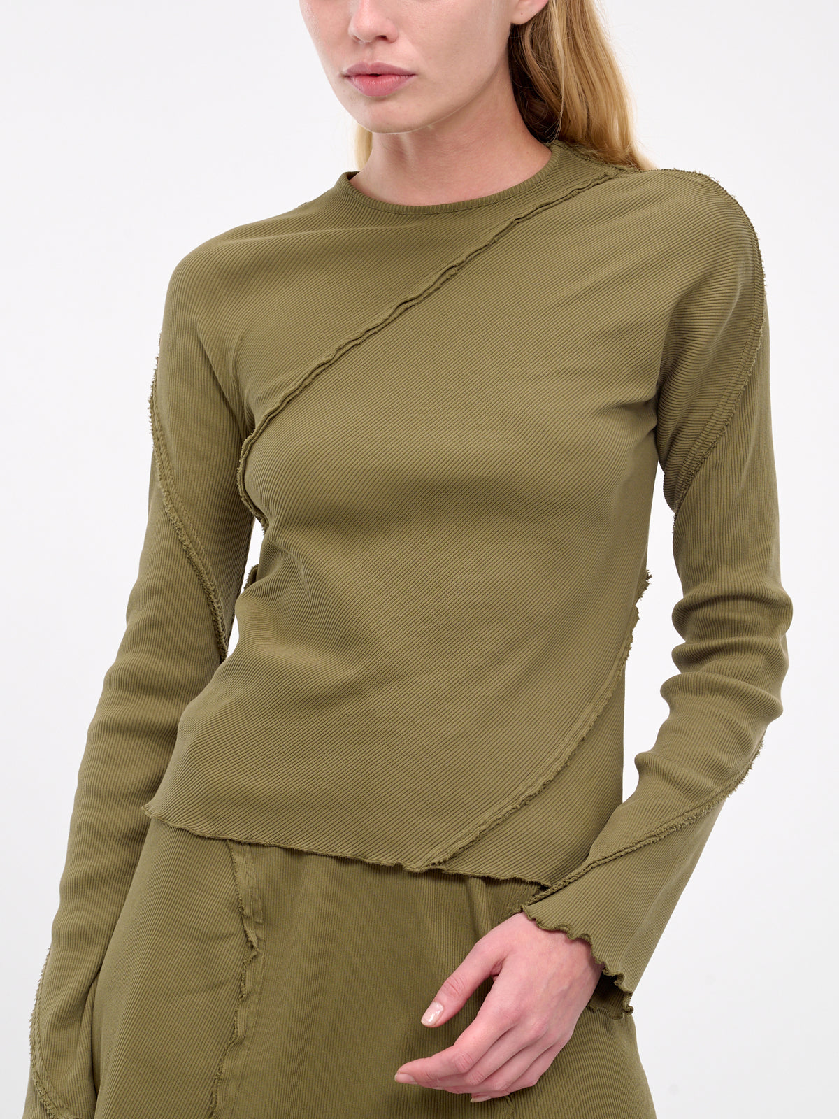 Bias Long Sleeve Top (ST50-A-OLIVE)