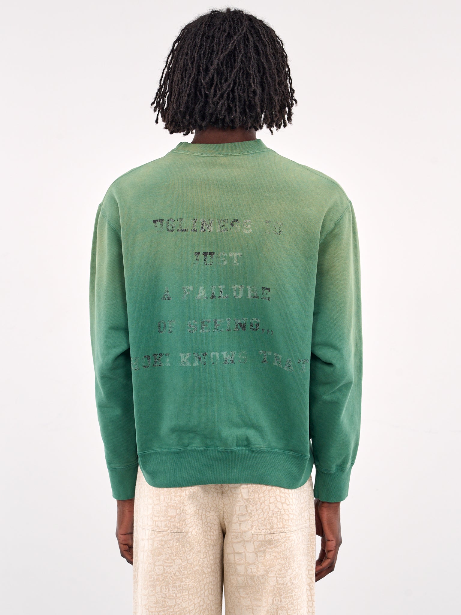 Embroidered Crewneck Sweatshirt (T-01-V-GREEN)