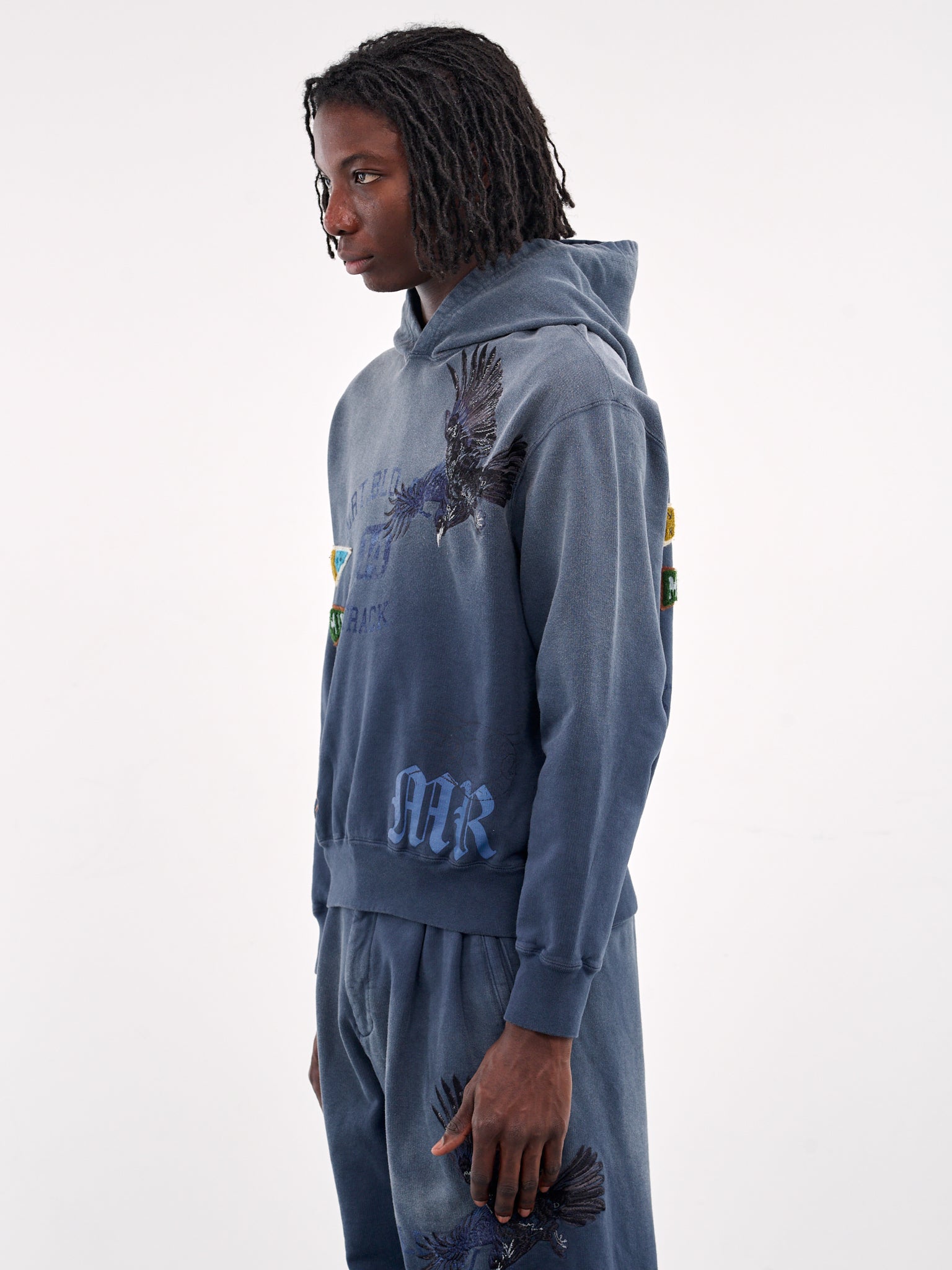 Embroidered Hoodie (T-02-V-NAVY)