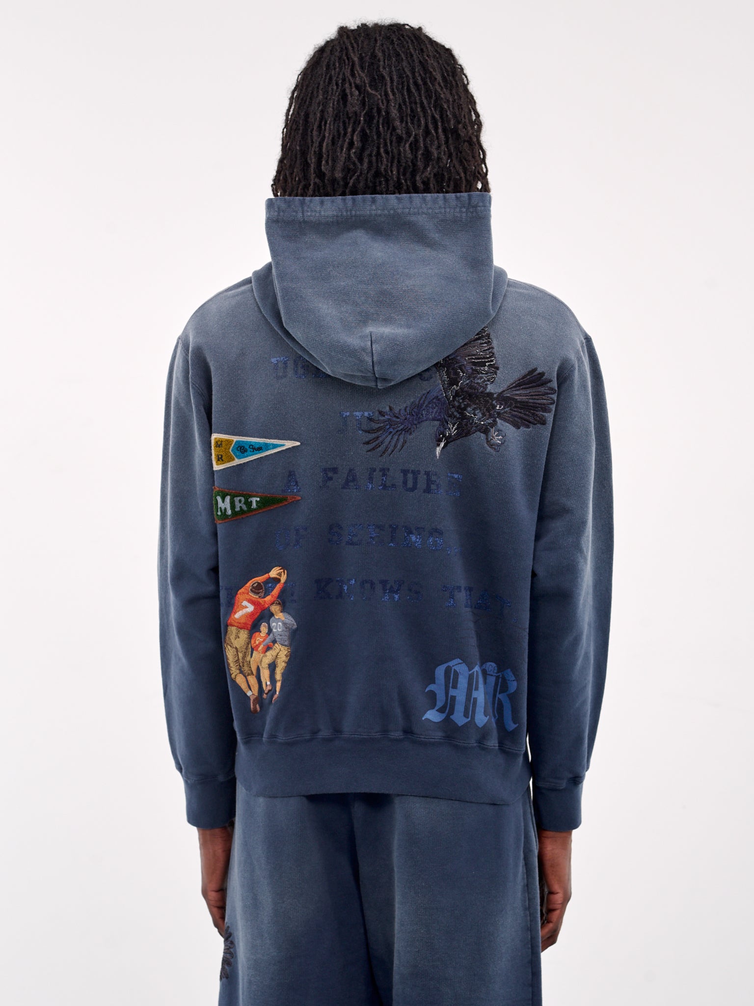 Embroidered Hoodie (T-02-V-NAVY)