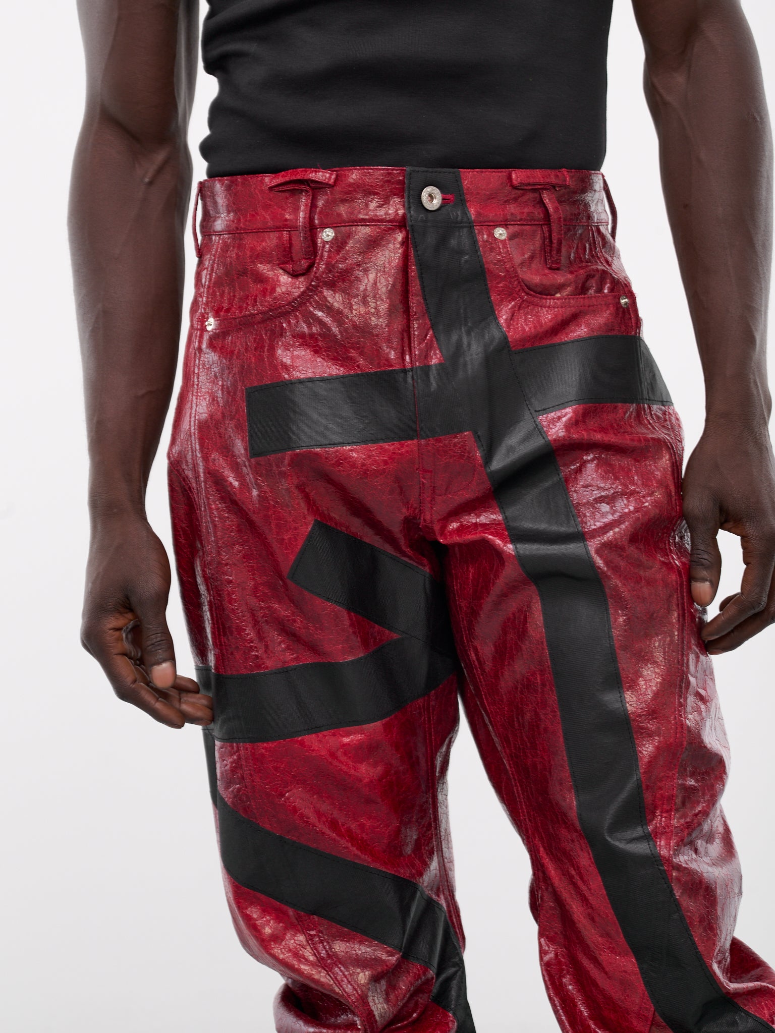 Twisted Tape Trousers (T05-RED)