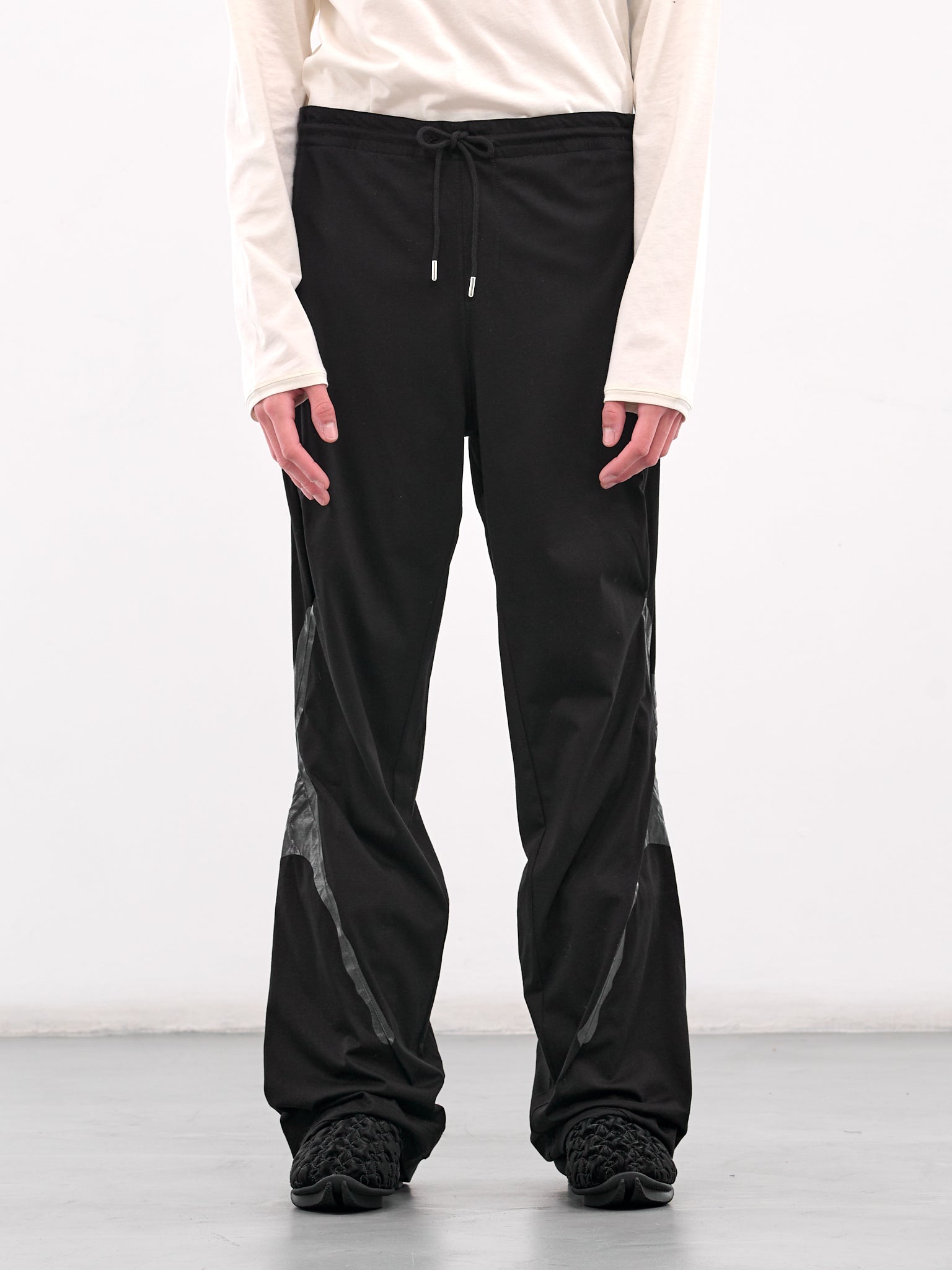 Alec K-Dart Jersey Trousers (T07-24-BLACK-GREY-TEAL-STRIPES)