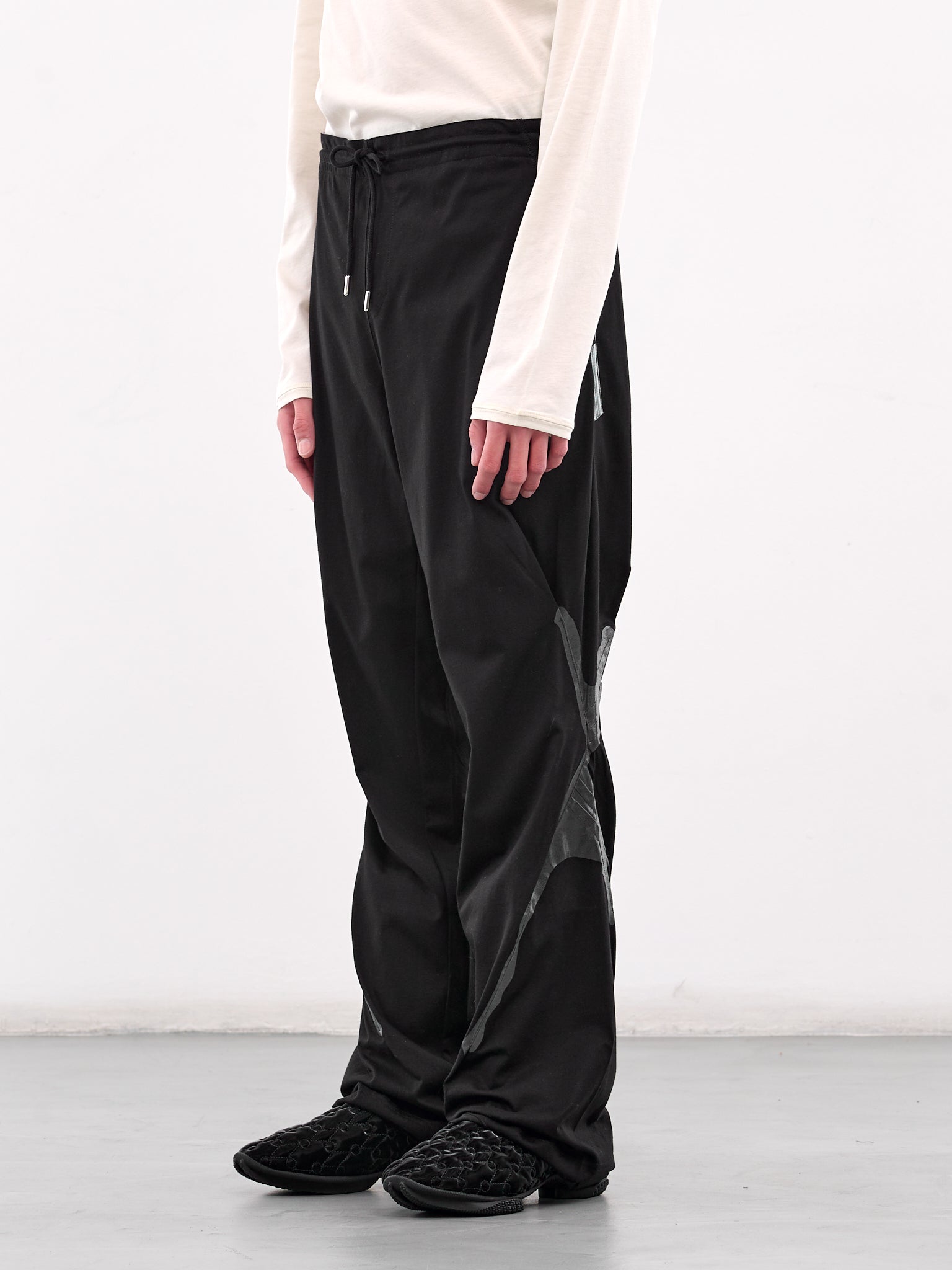 Alec K-Dart Jersey Trousers (T07-24-BLACK-GREY-TEAL-STRIPES)