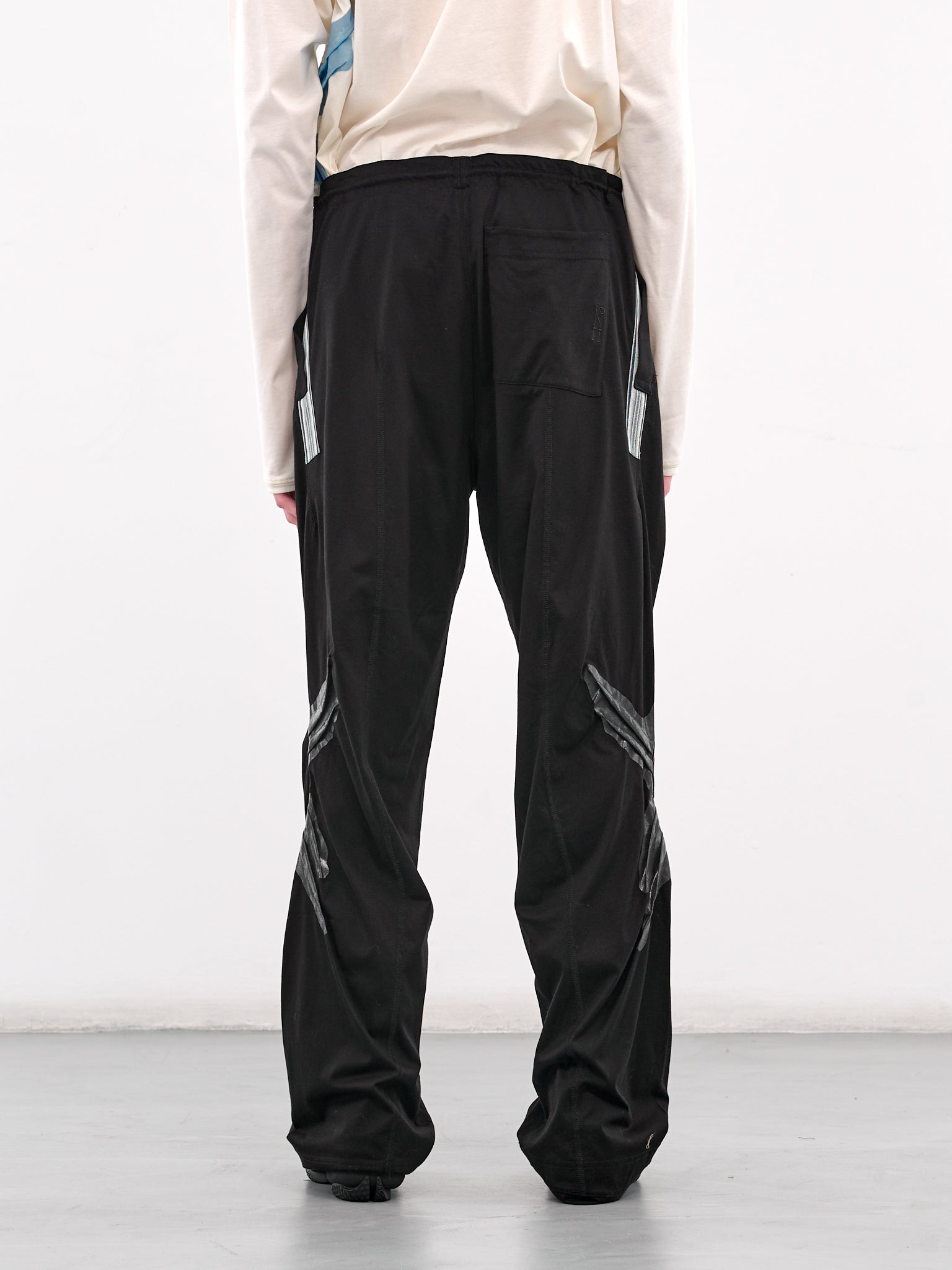 Alec K-Dart Jersey Trousers (T07-24-BLACK-GREY-TEAL-STRIPES)