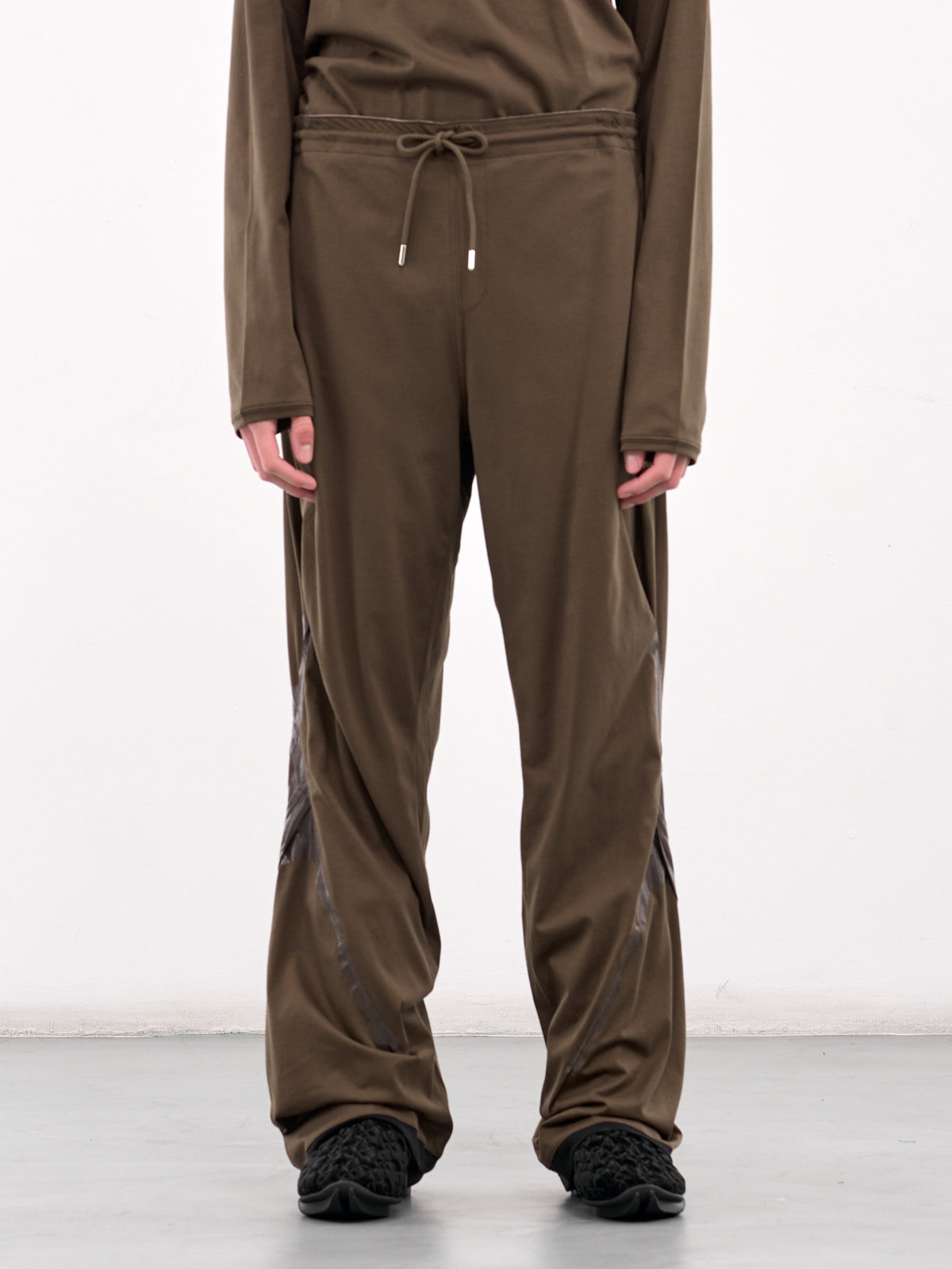 Alec K-Dart Jersey Trousers (T07-27-BROWN-BLACK-GREEN-STRIP)