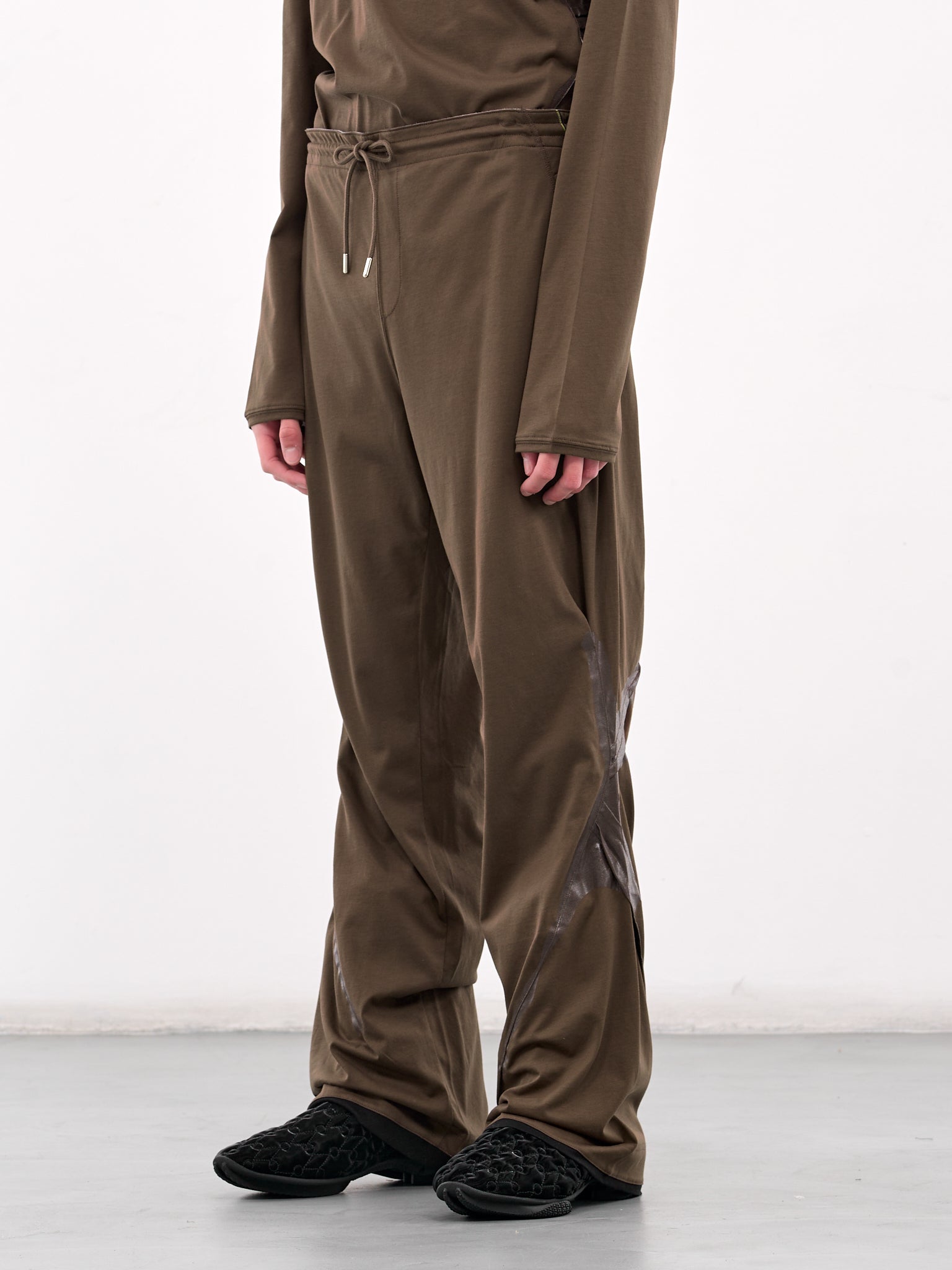 Alec K-Dart Jersey Trousers (T07-27-BROWN-BLACK-GREEN-STRIP)