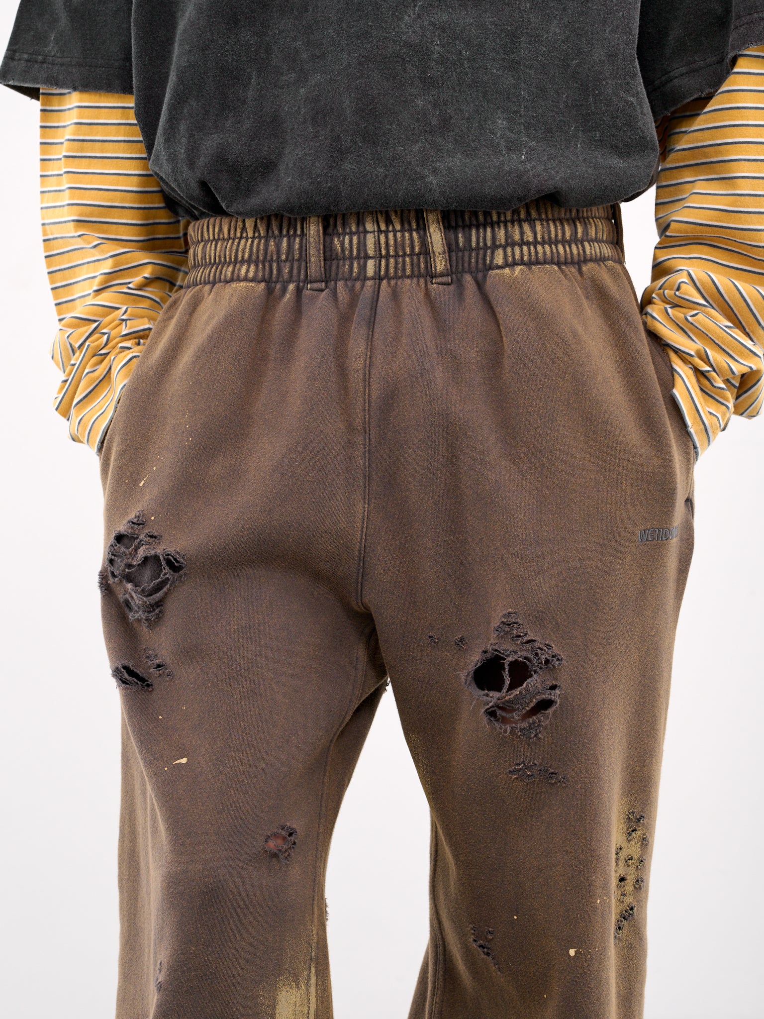 Piercing Detailed Joggers (TA0-25-735-CHARCOAL)