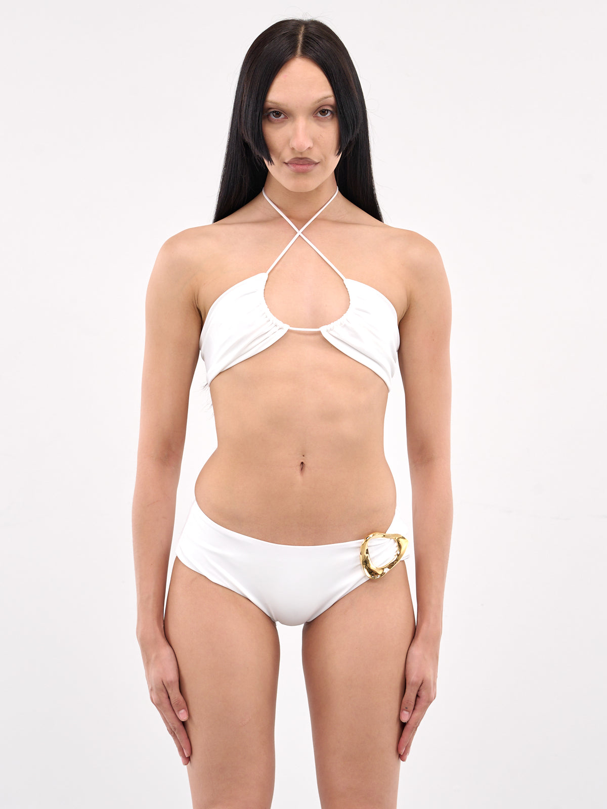 Halterneck Bikini Top (TO010-W-W-WHITE)