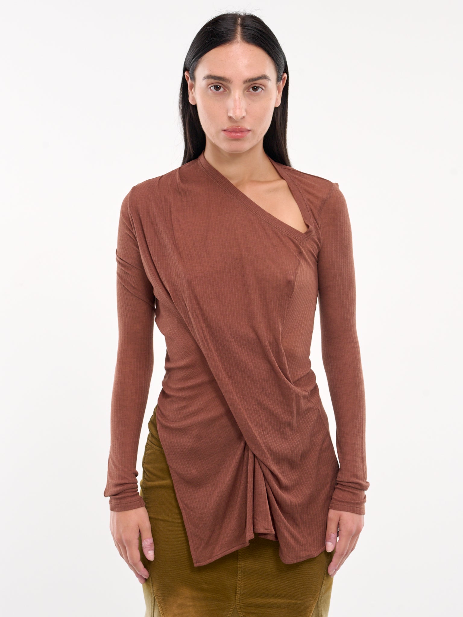 Draped Asymmetric Top (TP03T2PK240-ROSEWOOD)