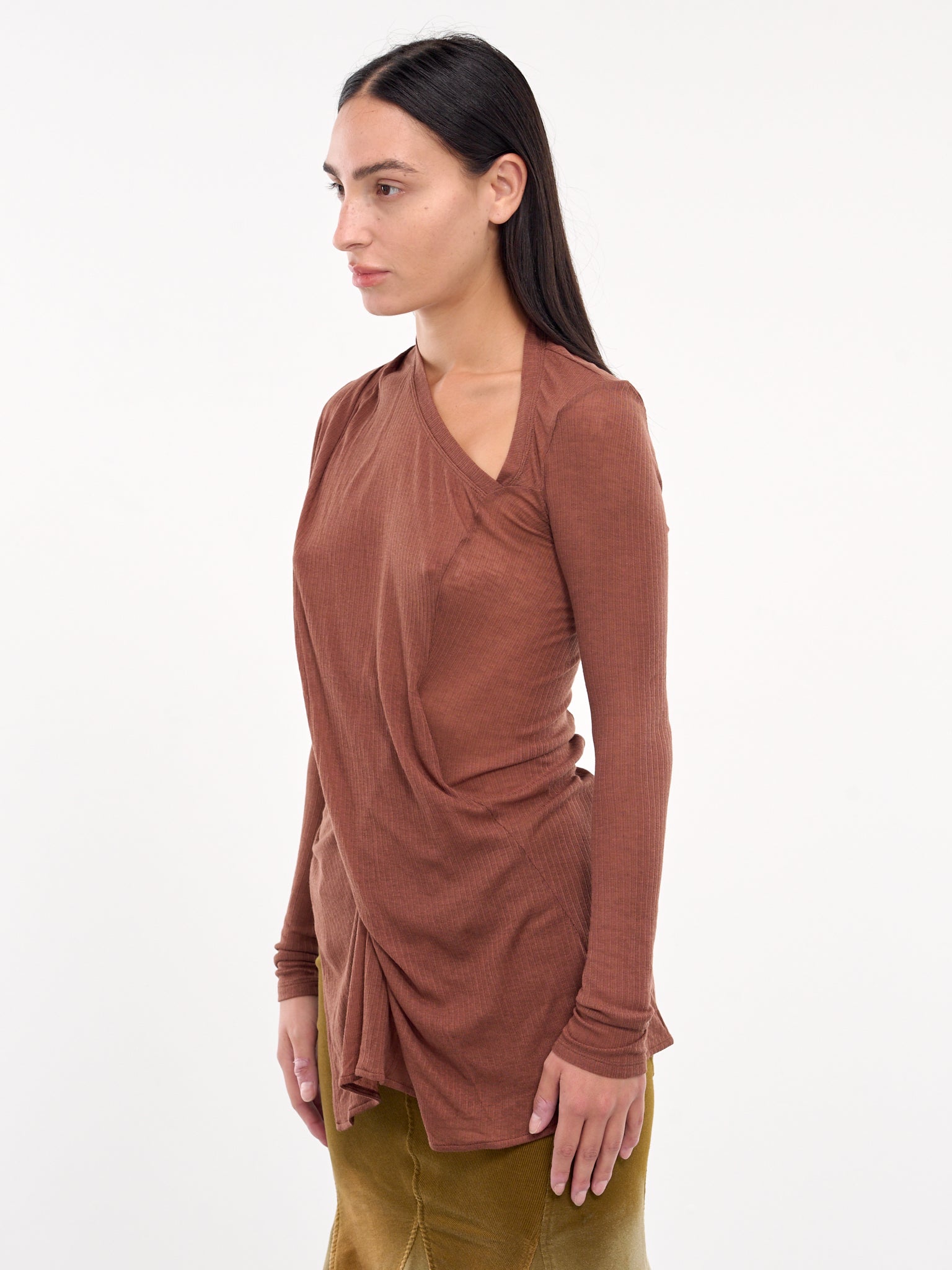 Draped Asymmetric Top (TP03T2PK240-ROSEWOOD)