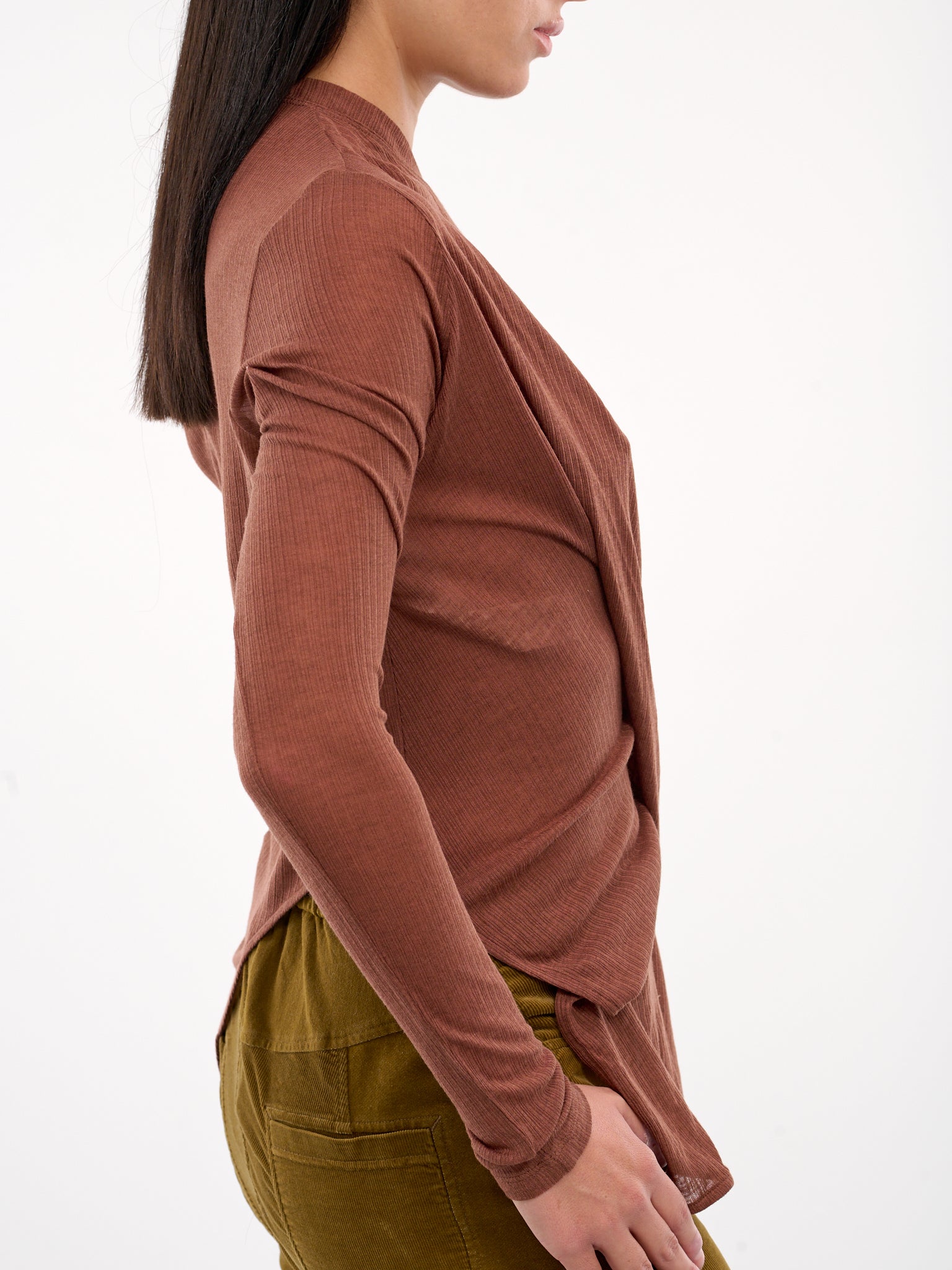 Draped Asymmetric Top (TP03T2PK240-ROSEWOOD)