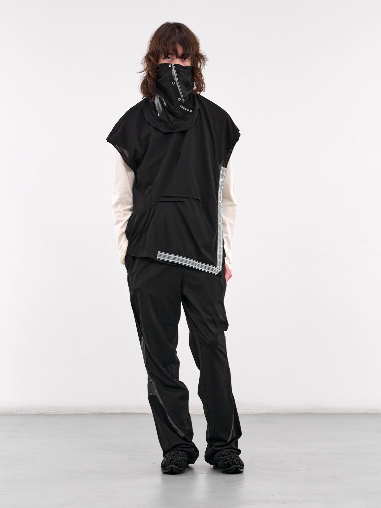 Alec K-Dart Jersey Trousers (T07-24-BLACK-GREY-TEAL-STRIPES)