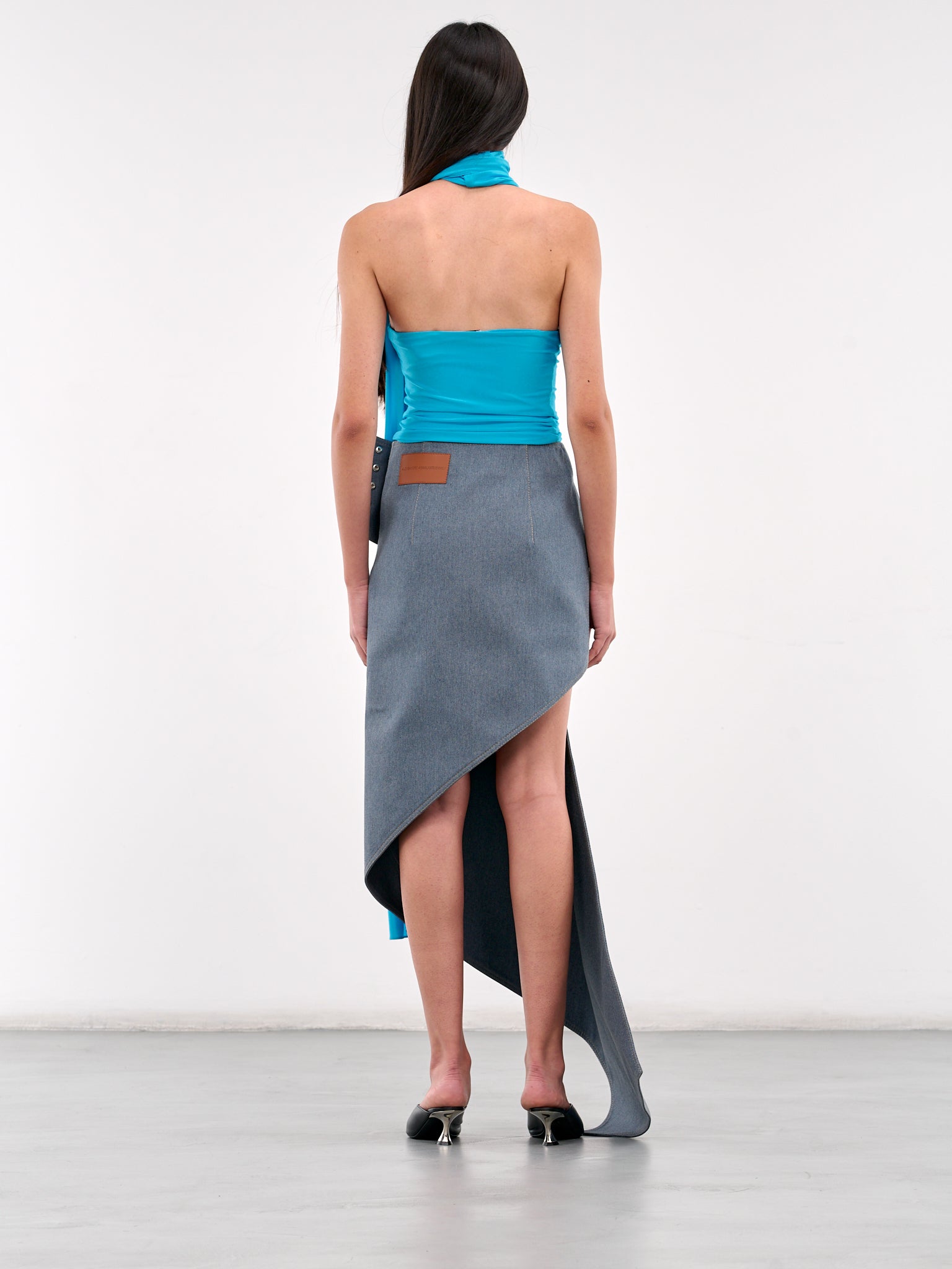 Draped Scarf Top (TPPCTQ11-TURQUOISE)