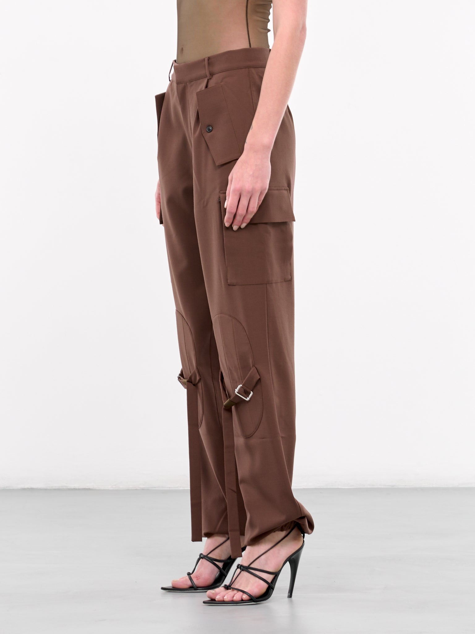 Cargo Tailored Trousers (TRS058-CHOCOLATE)