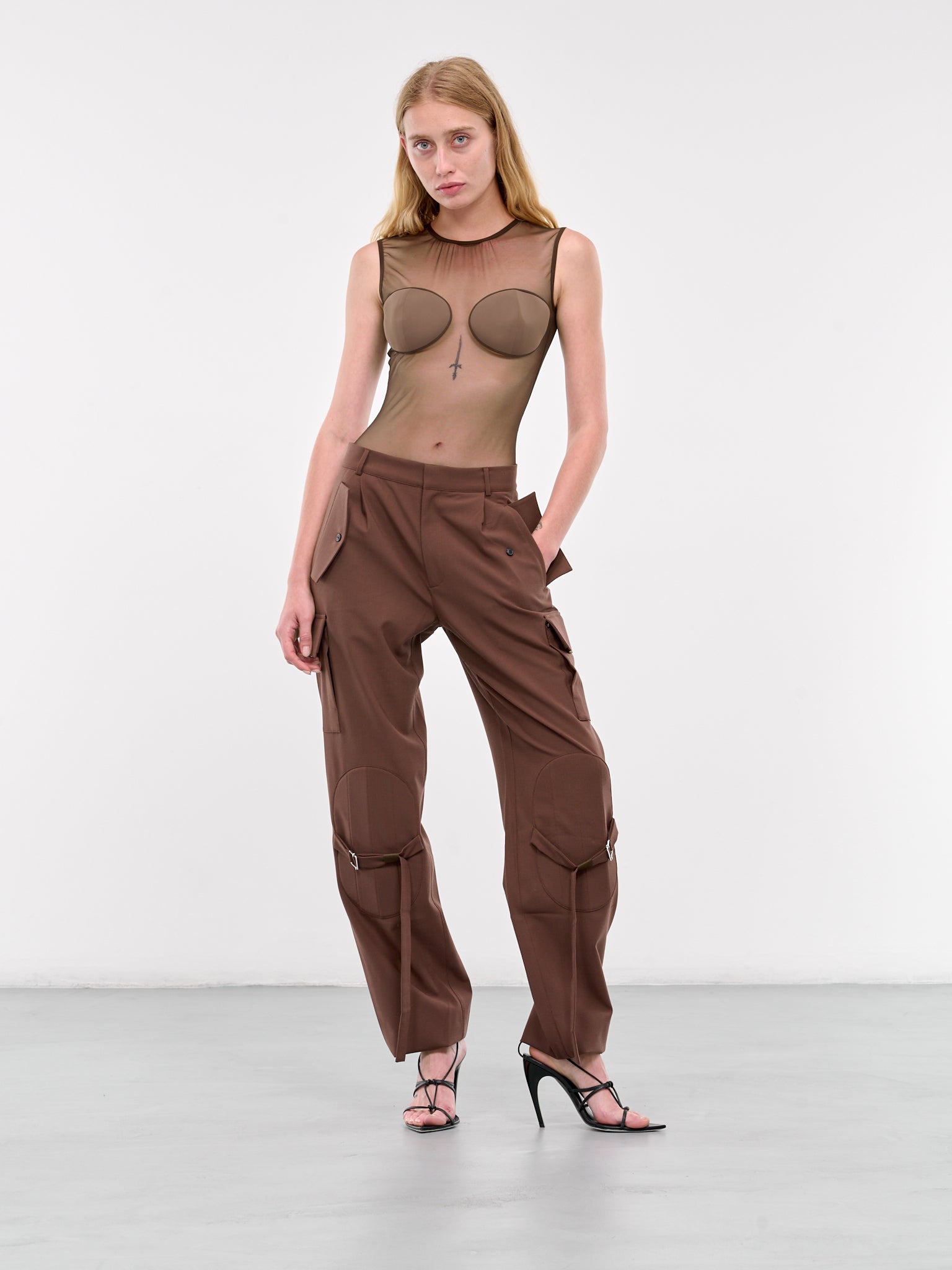 Cargo Tailored Trousers (TRS058-CHOCOLATE)