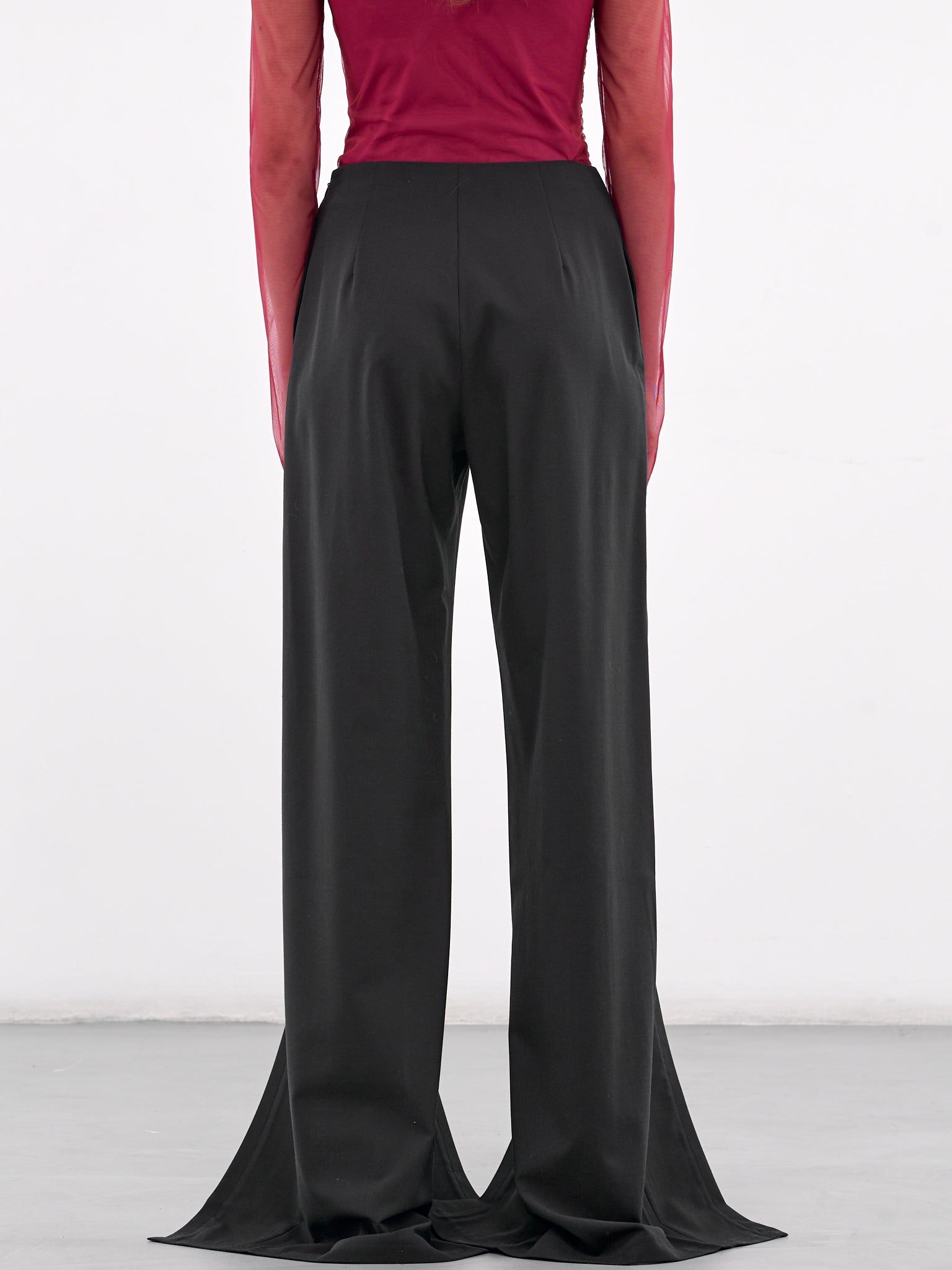 Slit Tailored Trousers (TRS066-BLACK)