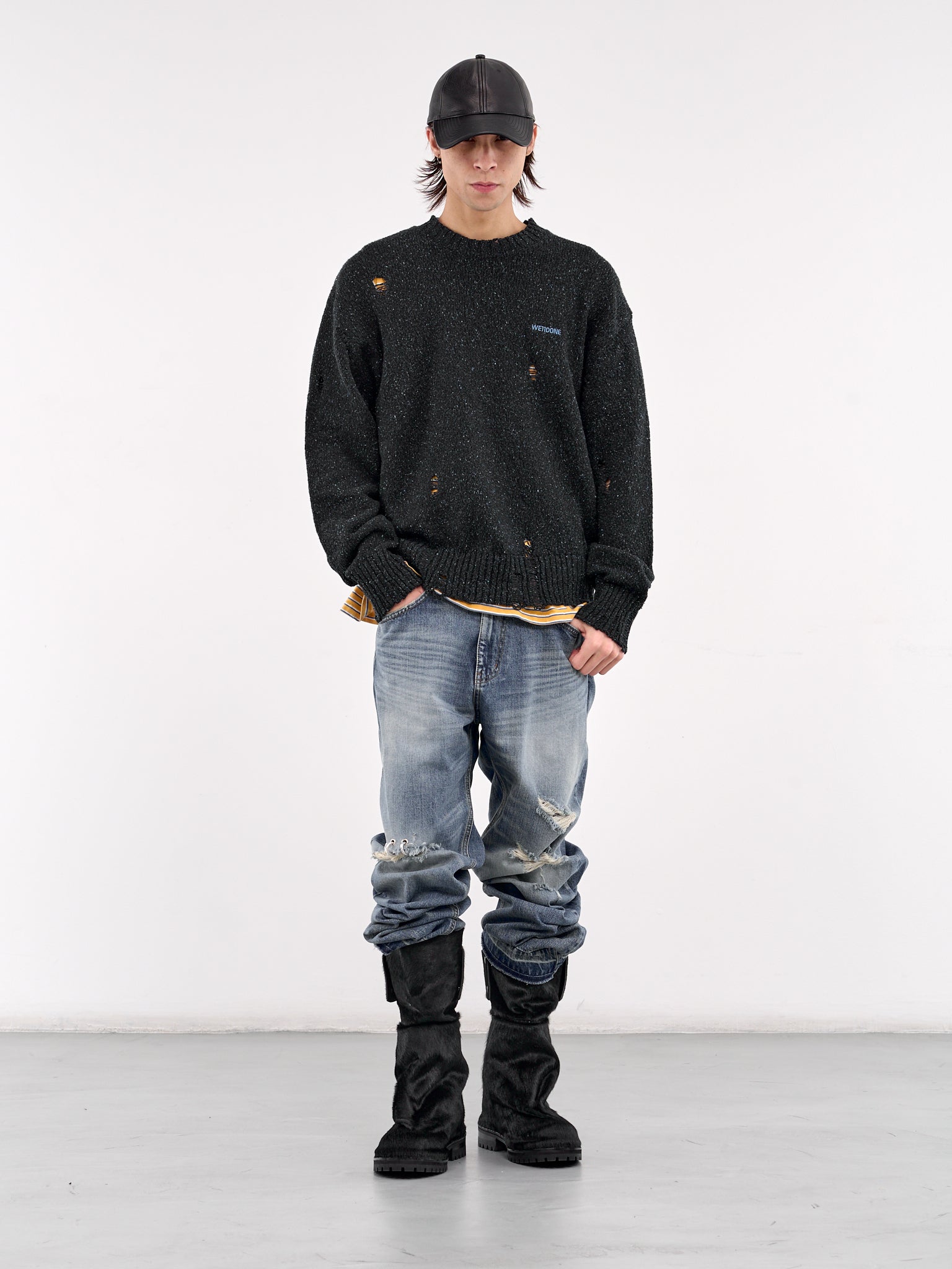 Distressed Denim Trousers (DP0-25-333-BLUE)