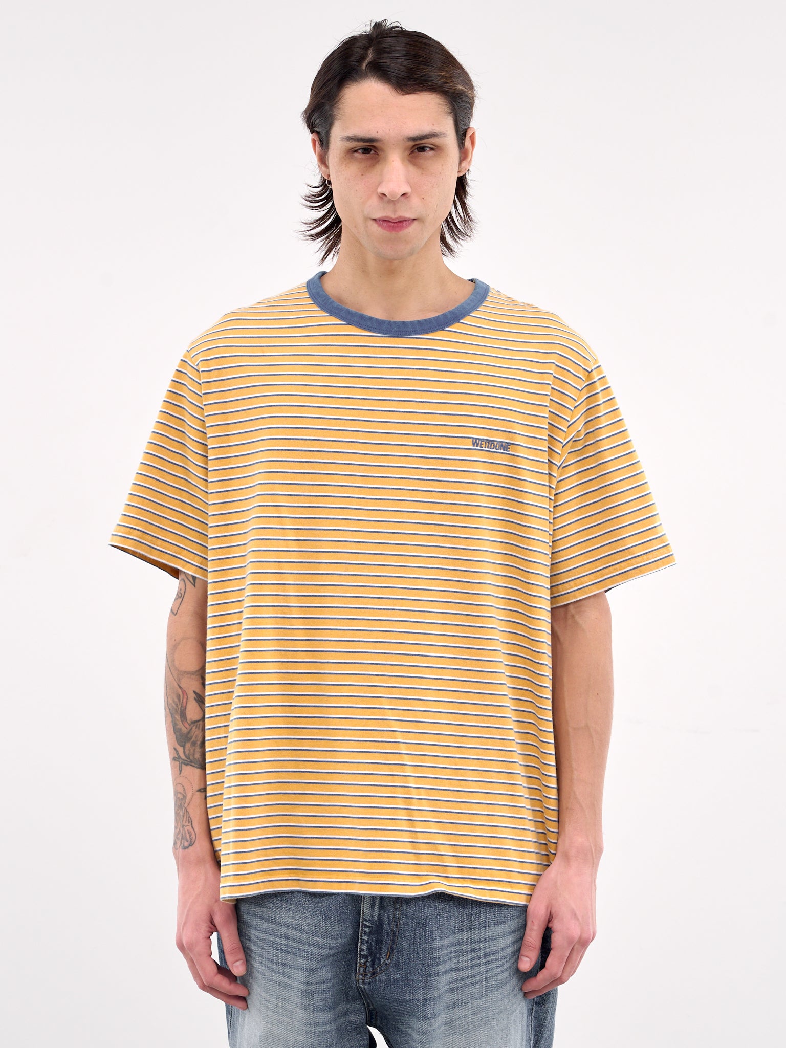 Logo Striped Tee (TT0-25-736-MUSTARD)