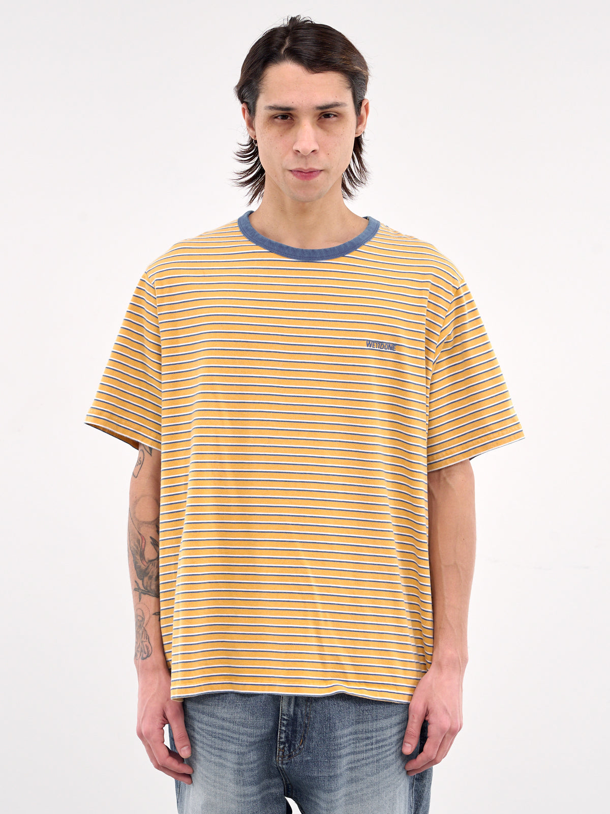 Logo Striped Tee (TT0-25-736-MUSTARD)