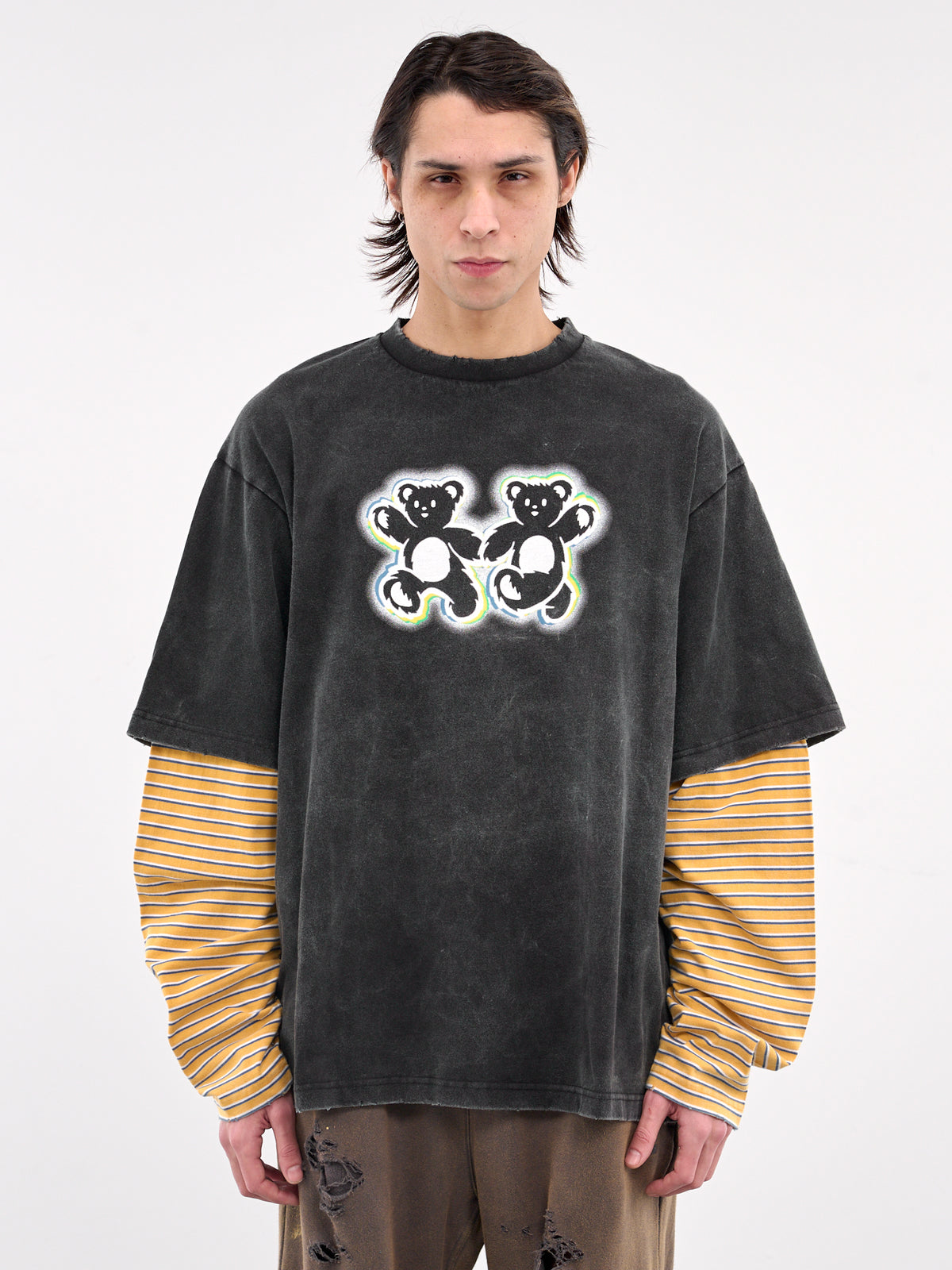 Layered Long Sleeve Tee (TT0-25-739-BLACK)