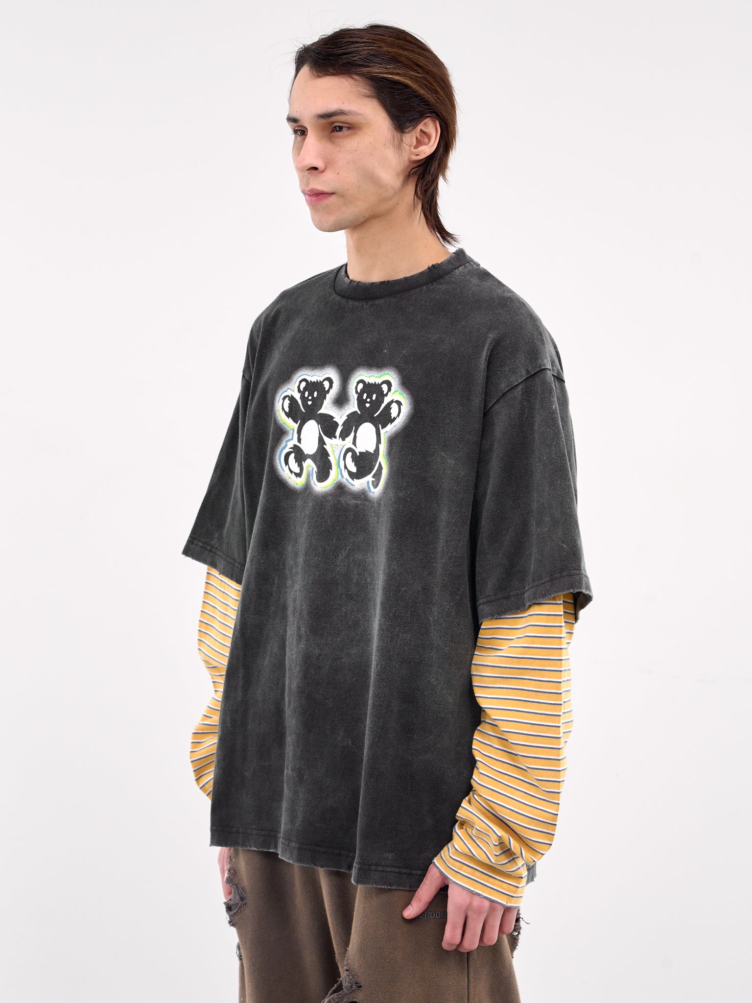 Layered Long Sleeve Tee (TT0-25-739-BLACK)