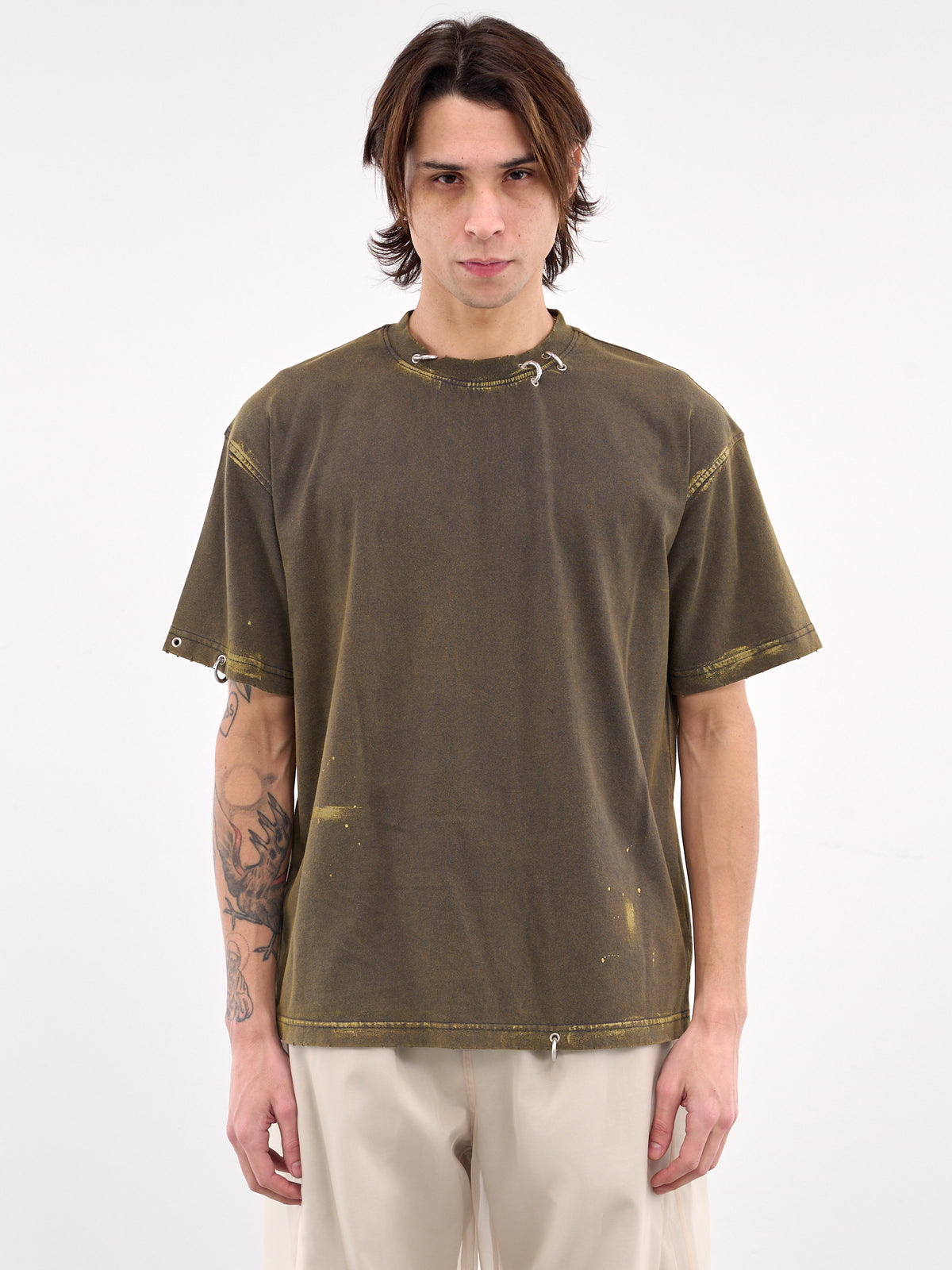 Piercing Detailed Tee (TT0-25-770-CHARCOAL)