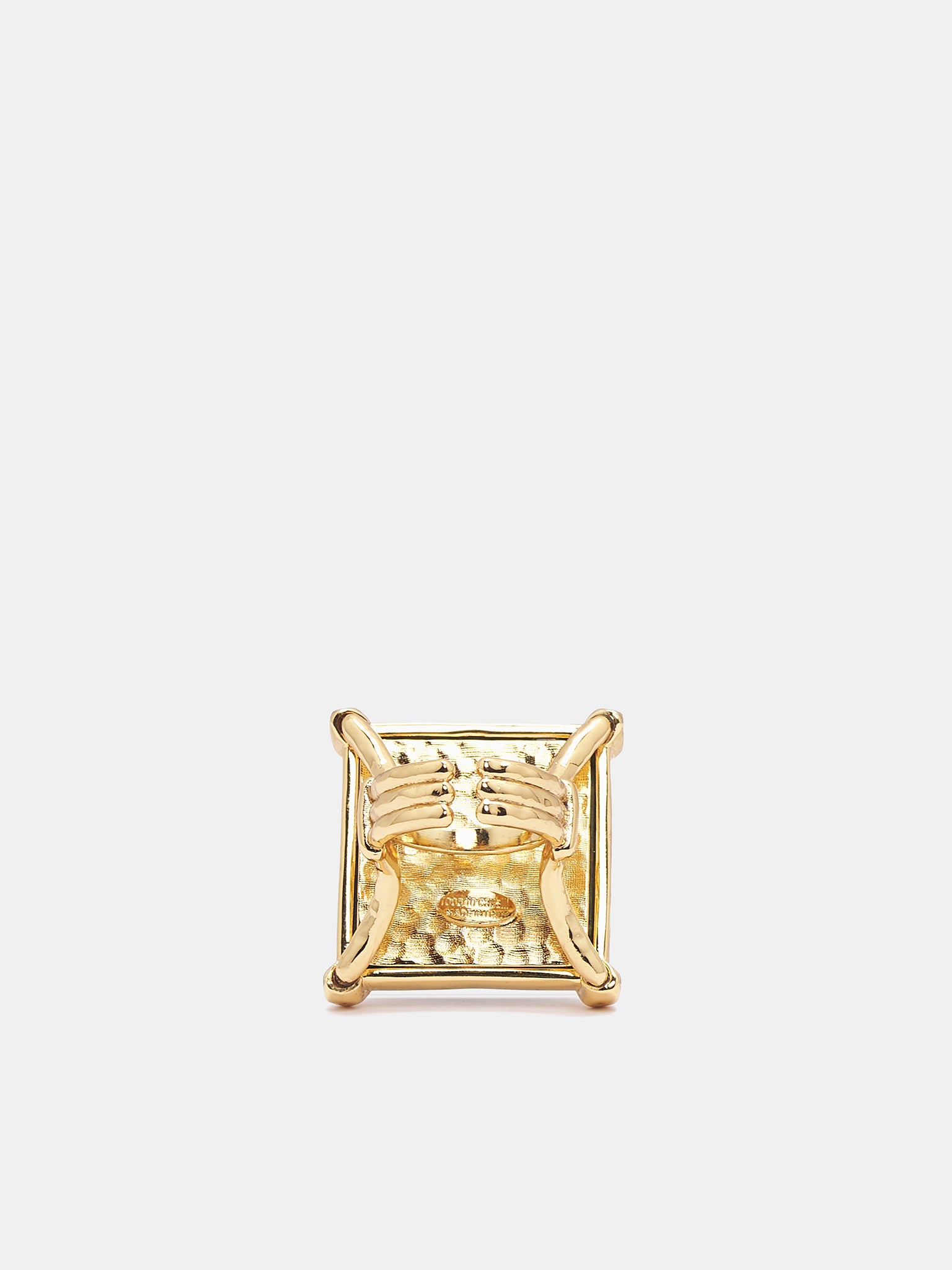 Square Gem Ring (TWG001-AM002-GOLD-GREEN)