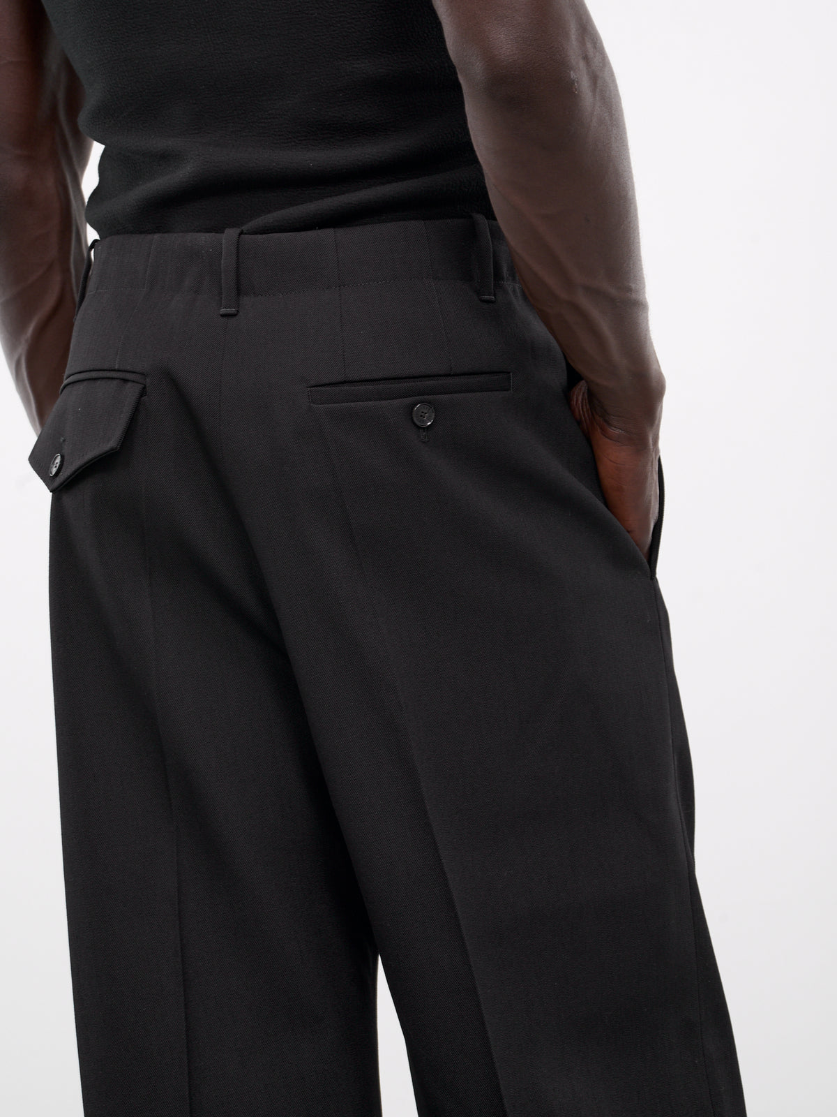 Gabardine Chino Pants (U241-P009-W028-BLACK)