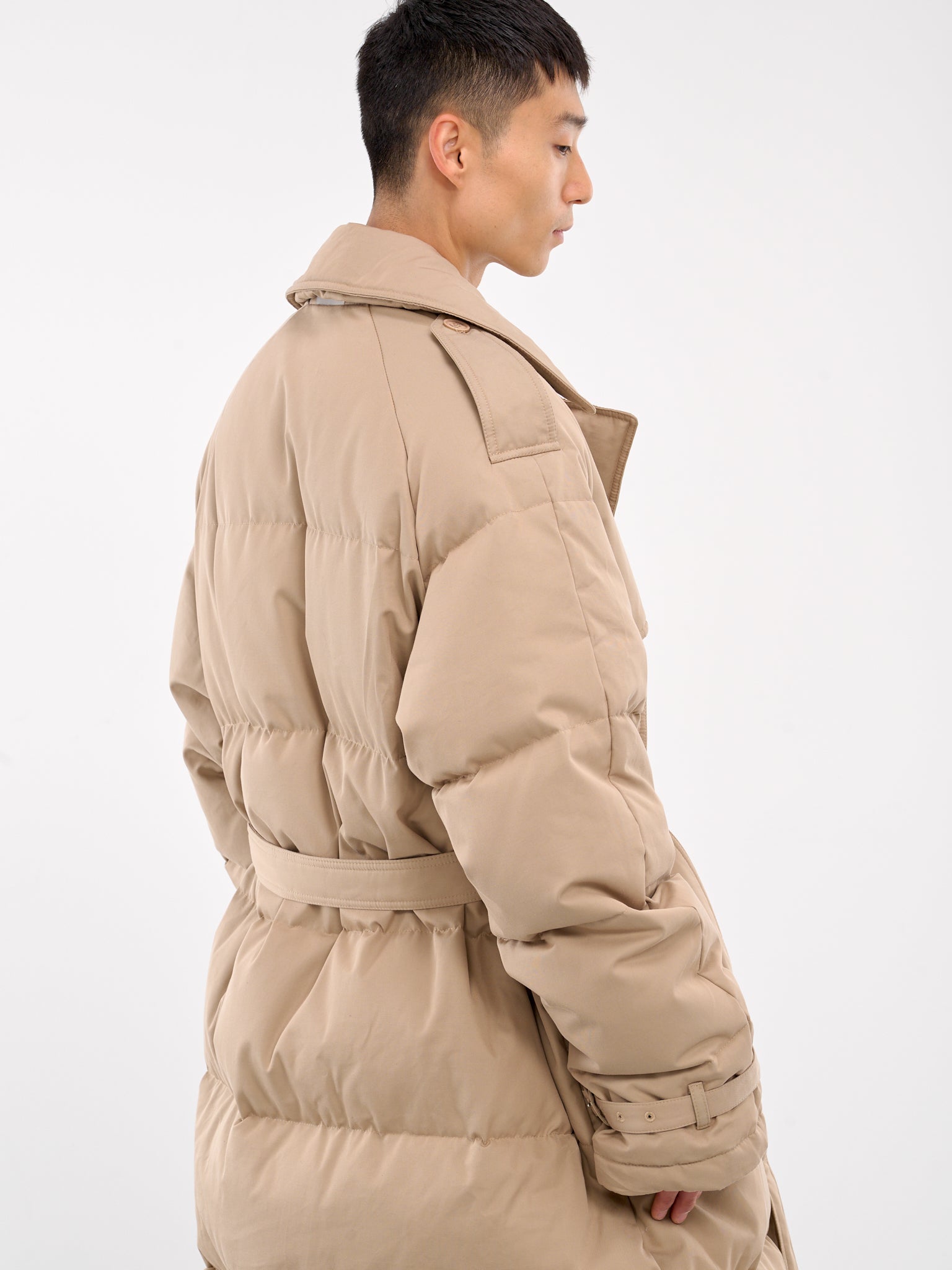 Puffer Trench Coat (UA65CO209S-BEIGE)