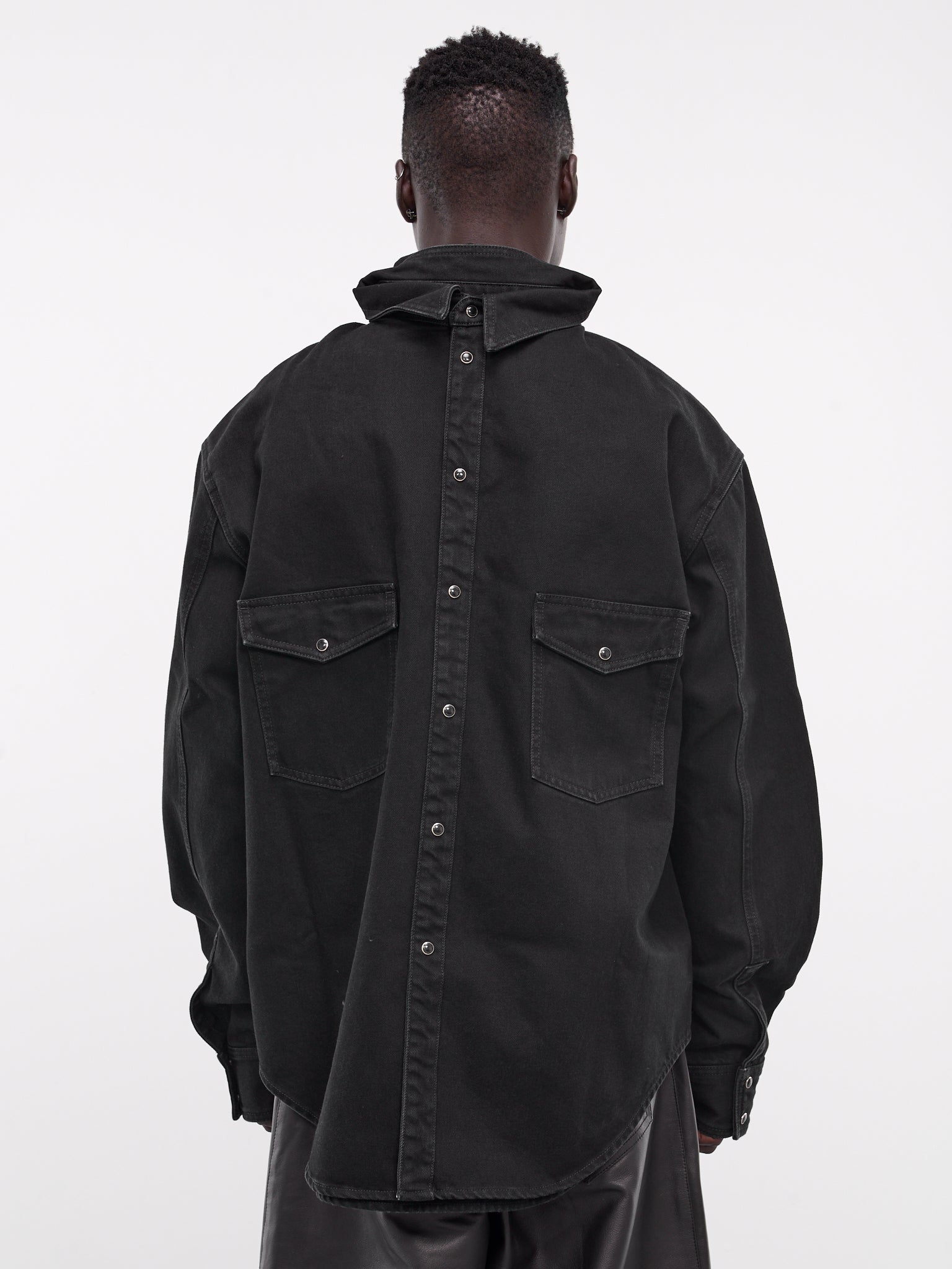 Front-Back Denim Shirt (UA65SH810B-BLACK)