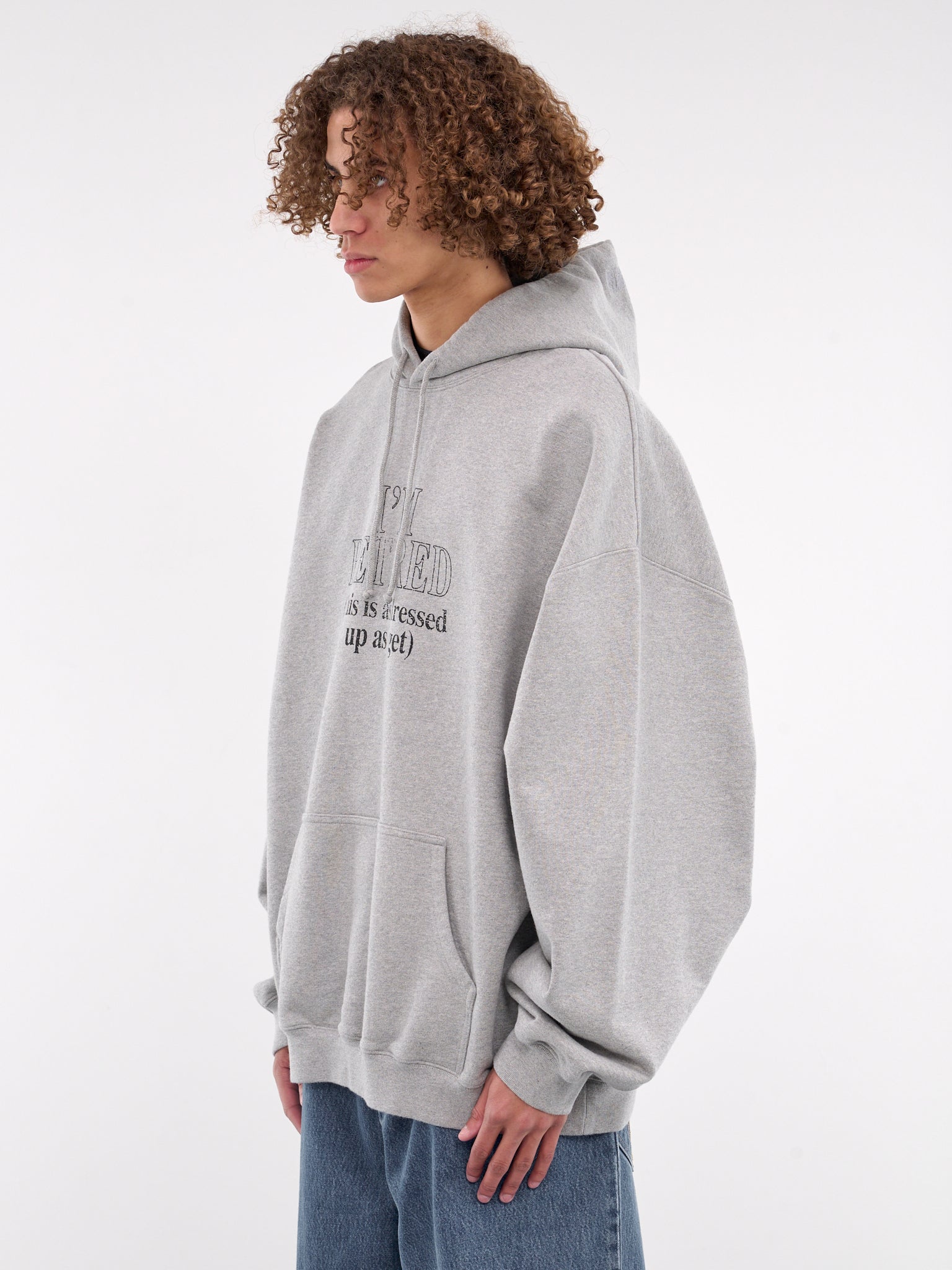 I'm Retired Hoodie (UA66HD710G-GREY-MELANGE)