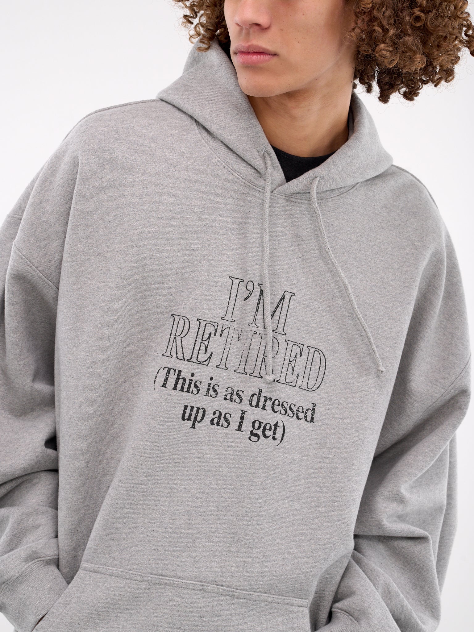 I'm Retired Hoodie (UA66HD710G-GREY-MELANGE)