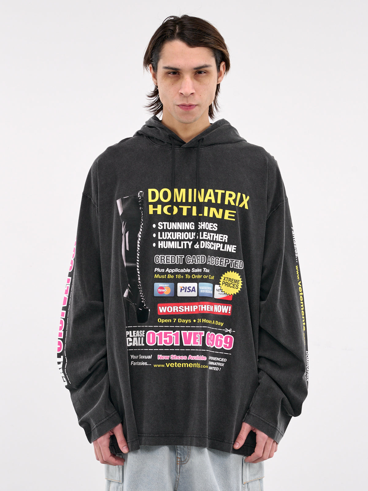 Dominatrix Hotline Hoodie (UA66HD880B-BLACK)