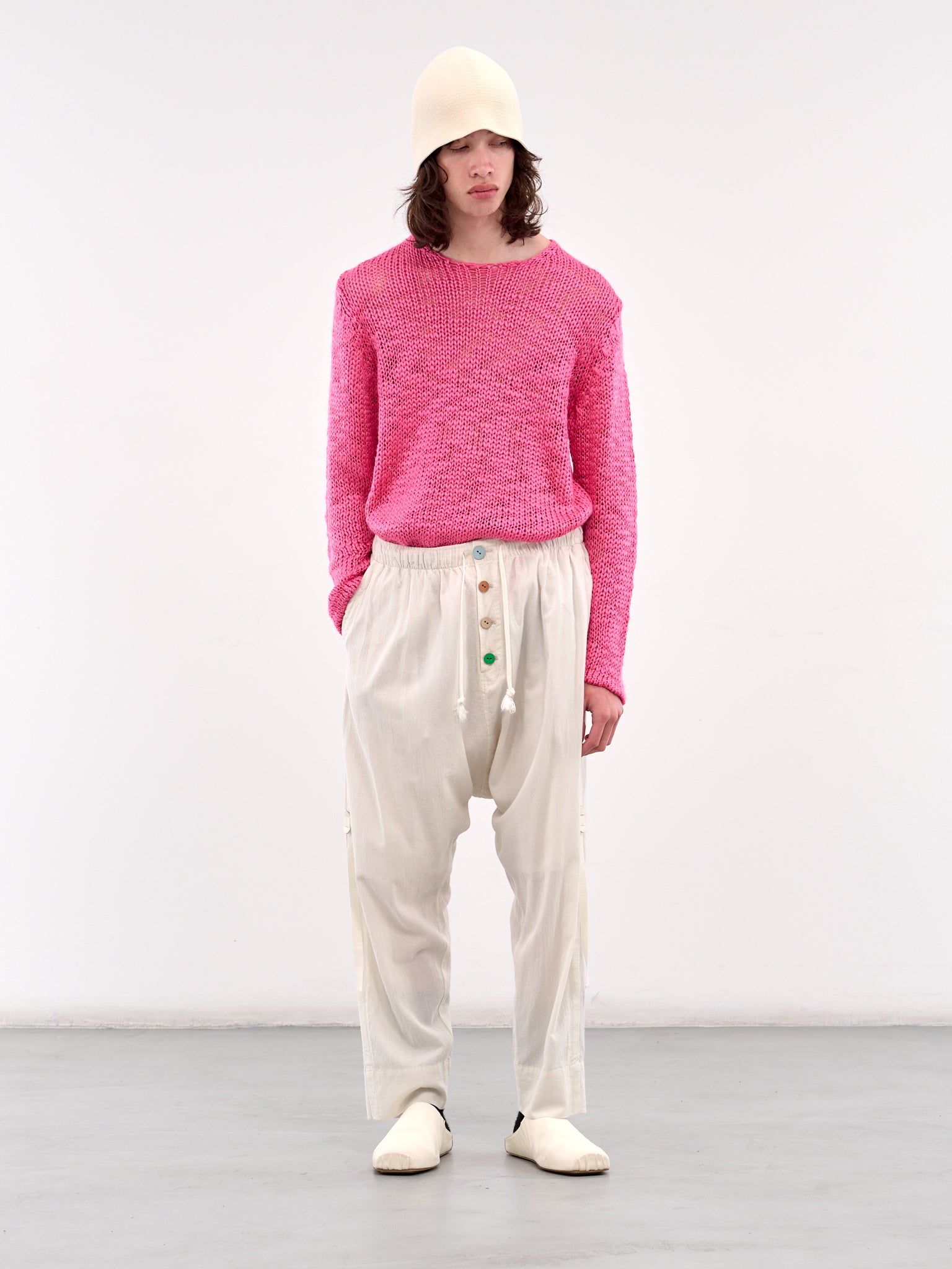 Drawstring Trousers (UC1E4503-OFF-WHITE)