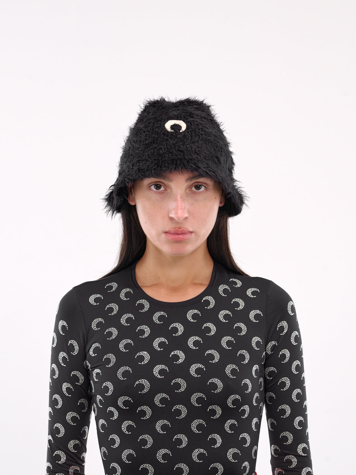 Wild Puffy Knit Bucket Hat (UHG043A-CKNI0031-BLACK)