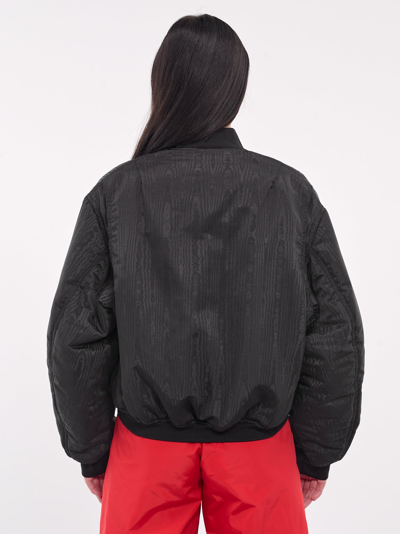 Moire Bomber Jacket (UJA054A-CWOV0001-BLACK)