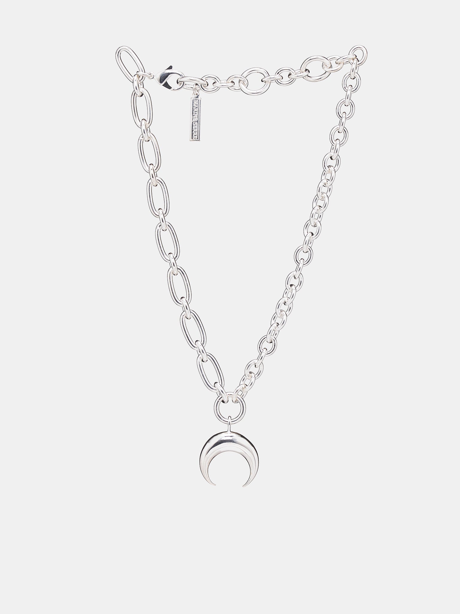 Recycled Pewter Moon Chain (UJW011A-RMET0001-SILVER)