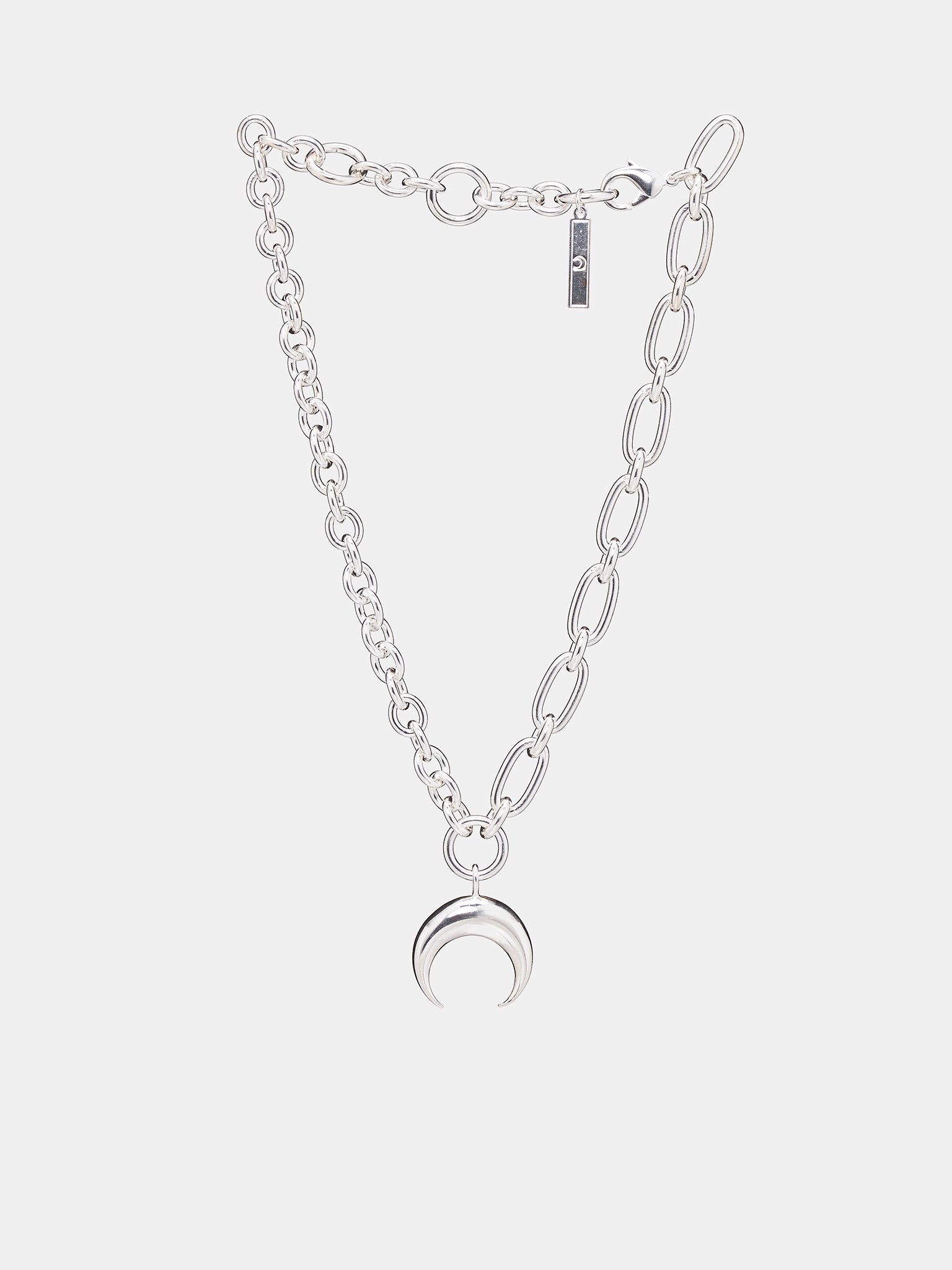 Recycled Pewter Moon Chain (UJW011A-RMET0001-SILVER)