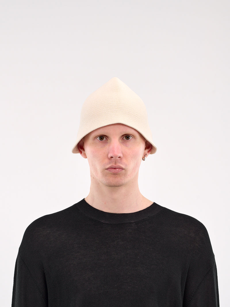 Knit Beanie Bucket Hat (UK0031-UW101-OFF-WHITE)