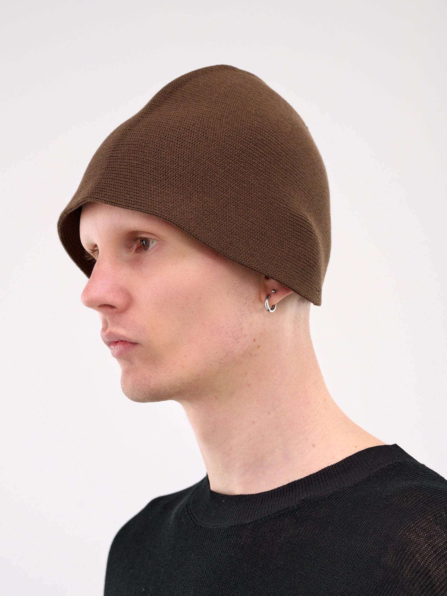 Knit Beanie Bucket Hat (UK0031-UW600-BROWN)