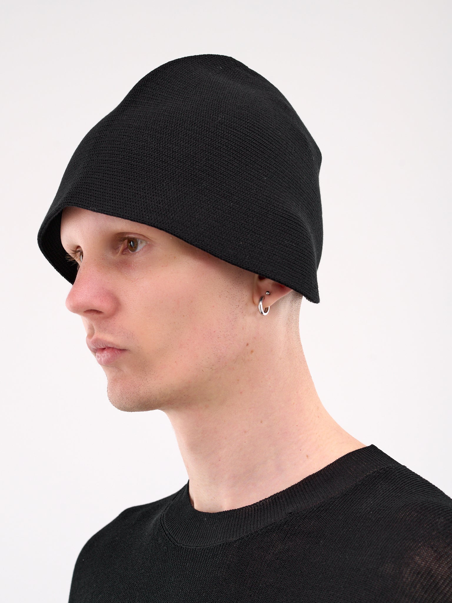 Knit Beanie Bucket Hat (UK0031-UW900-BLACK)