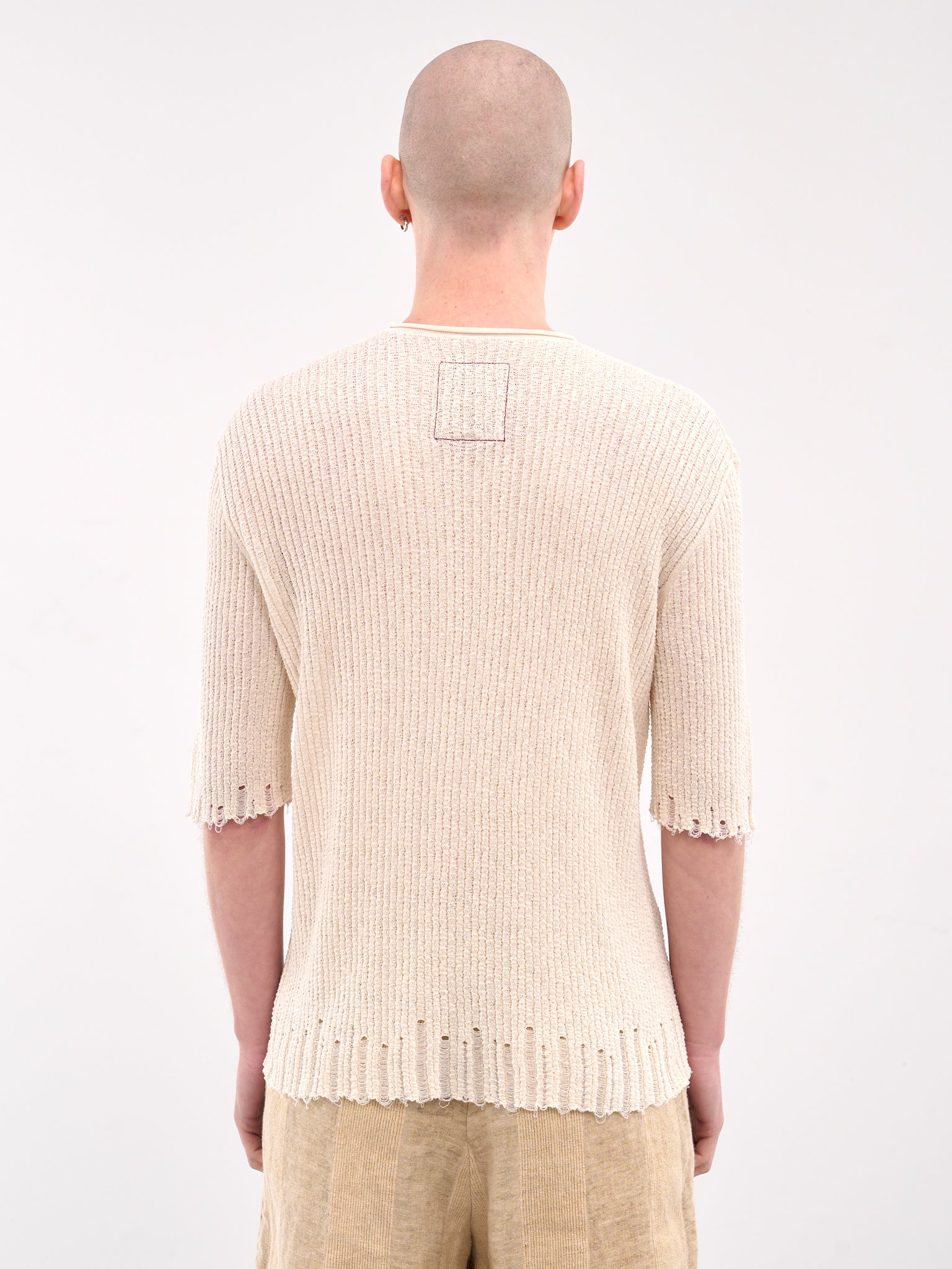 Distressed Knit Top (UK7563-UW101-OFF-WHITE)