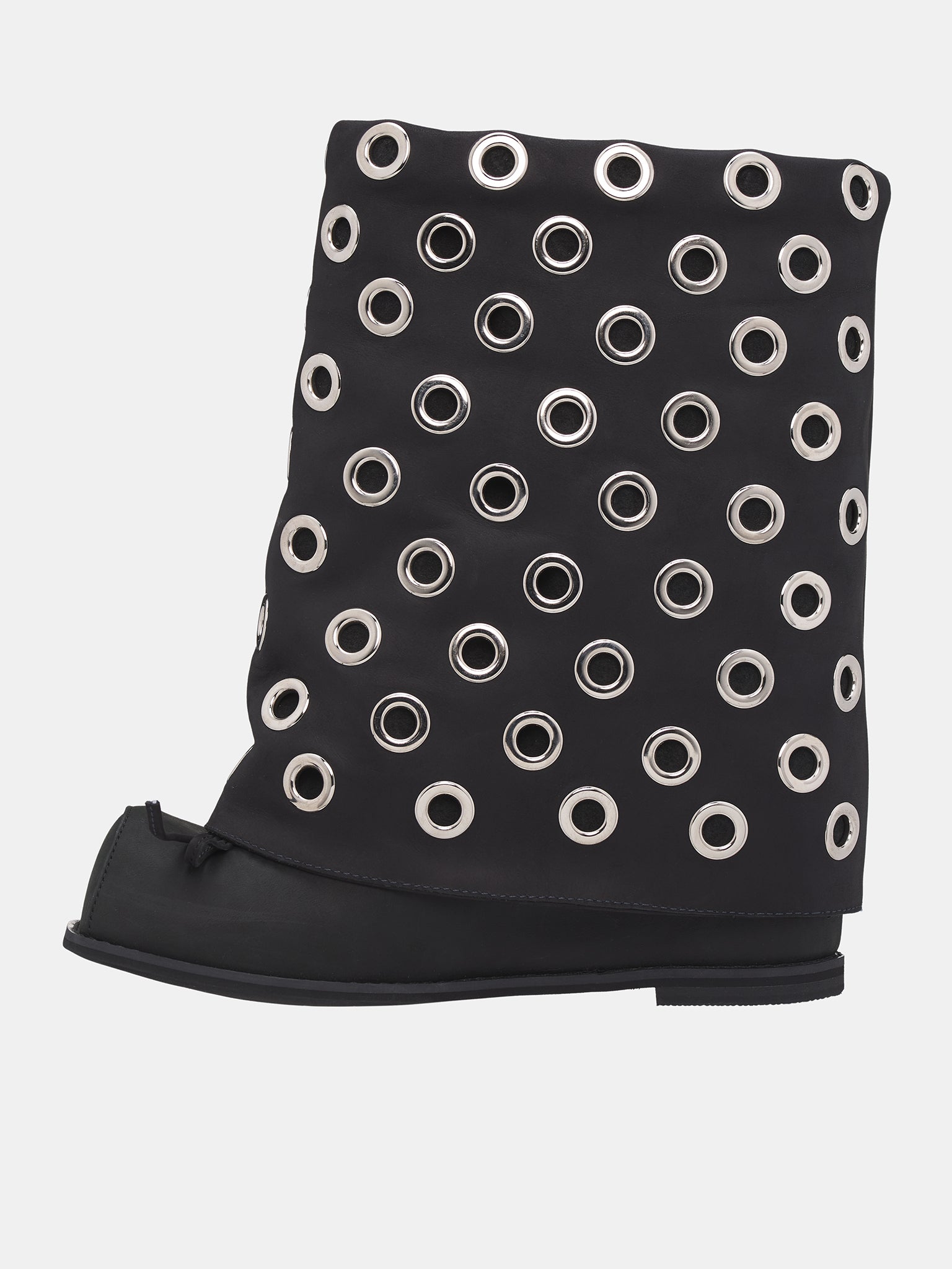 Rivet Wide Shaft Boots (UK00-HLBBS-BLACK-STUD)