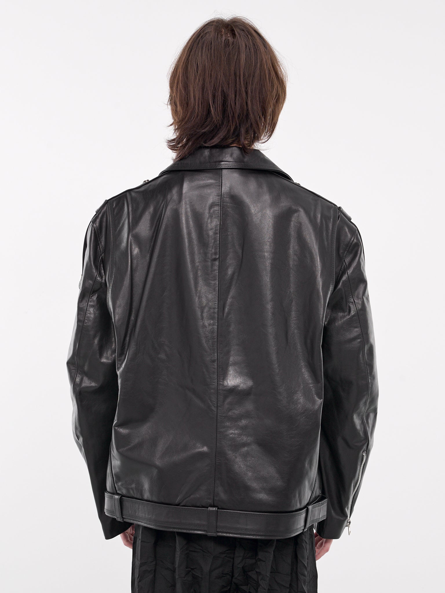 Oversized Biker Jacket (UL01F24-BLACK)