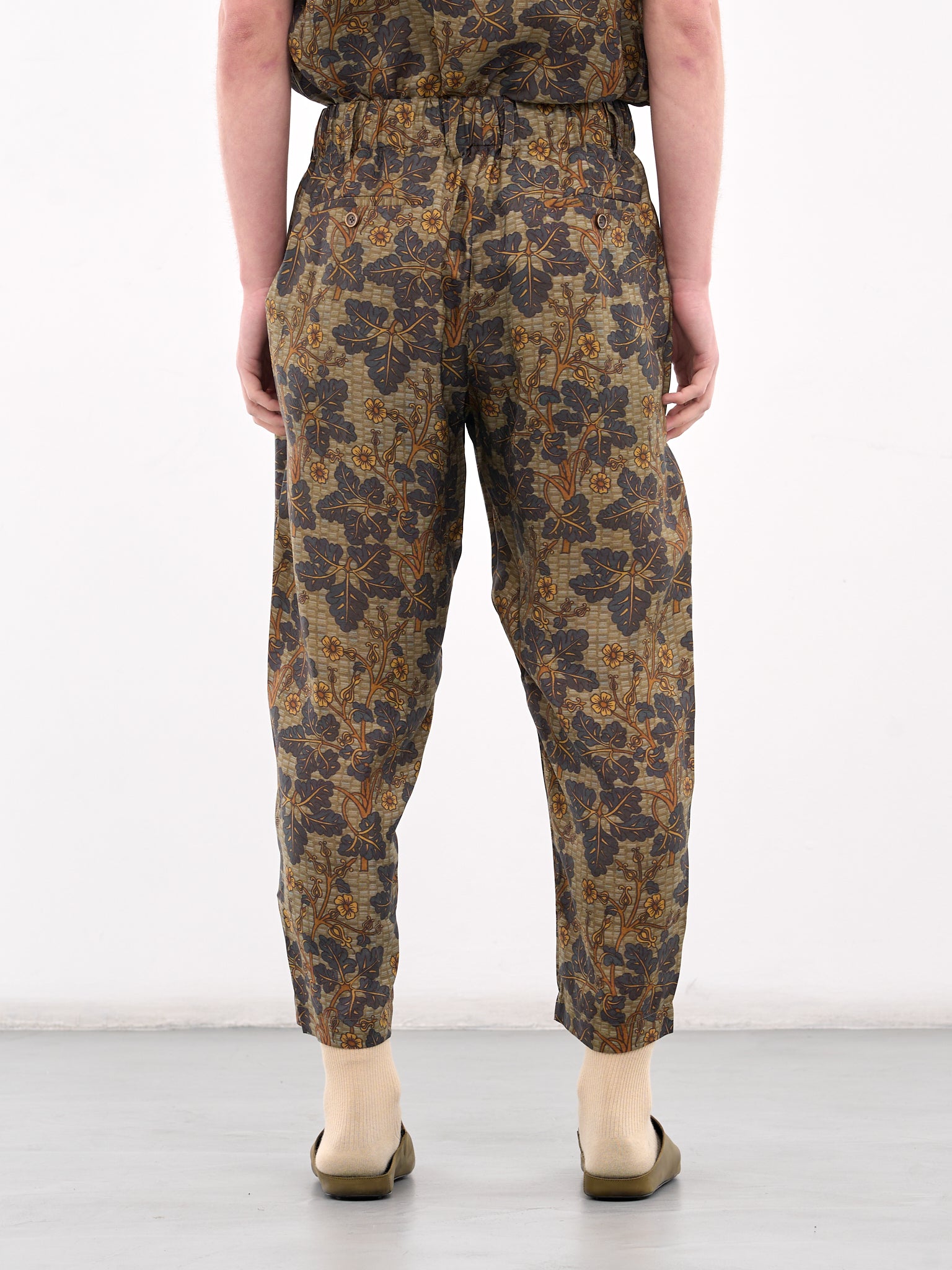 Floral Pajama Pants (UM3509-UW243-MUSTARD-BLUE)