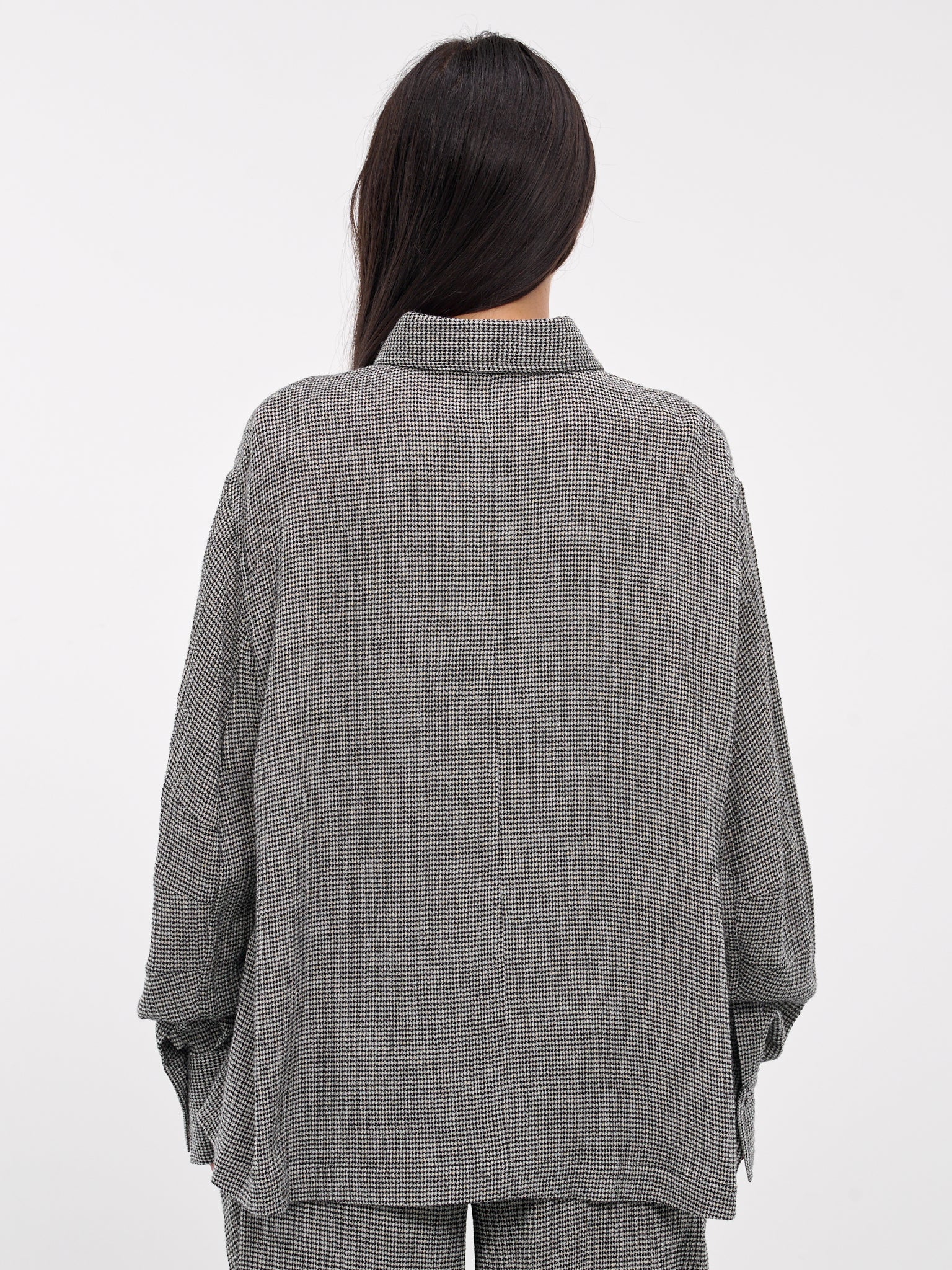 Oversized Herringbone Shirt (VEPZ60015R-VZE100-CHARCOAL)