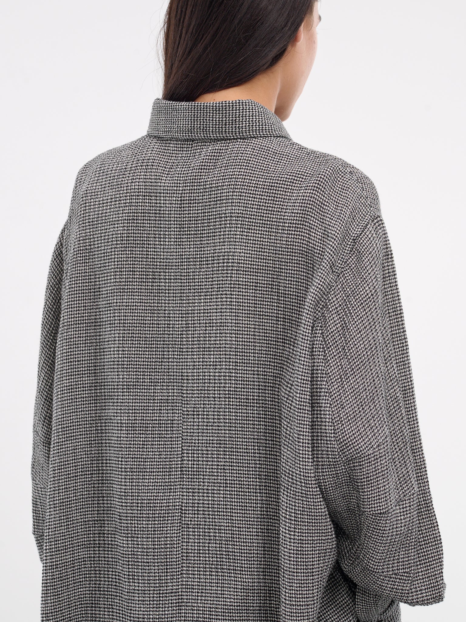 Oversized Herringbone Shirt (VEPZ60015R-VZE100-CHARCOAL)