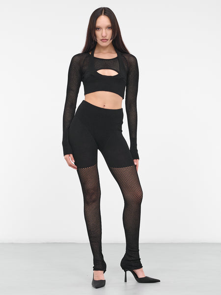 Mesh Knit Top (VEWX75038A-VXE600-BLACK)